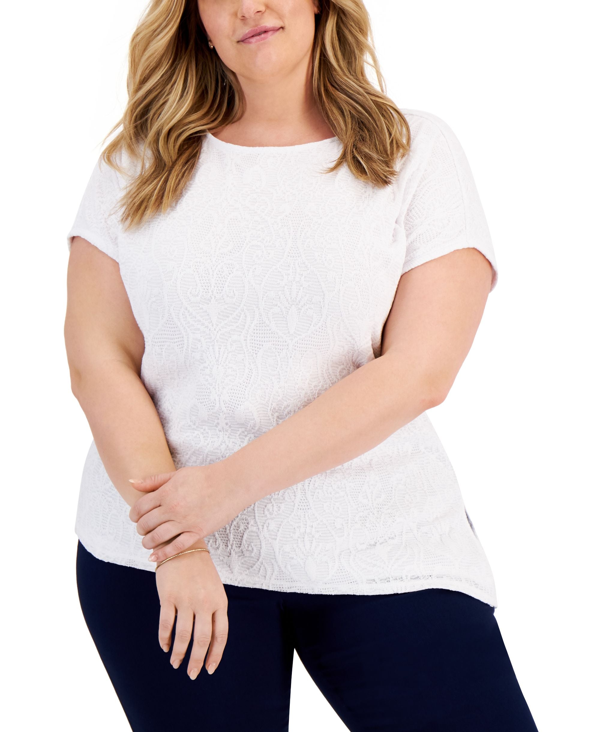 JM Collection Plus Size Dolman Sleeve Premium Top