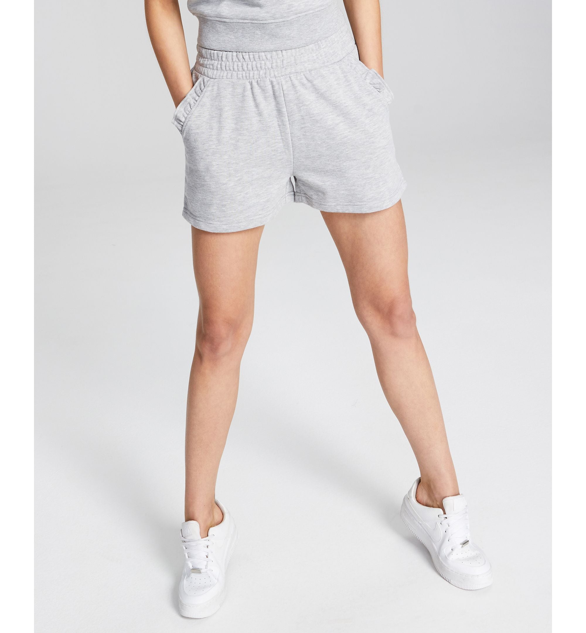 Now This Womens Ruffle Trimmed Premium Shorts