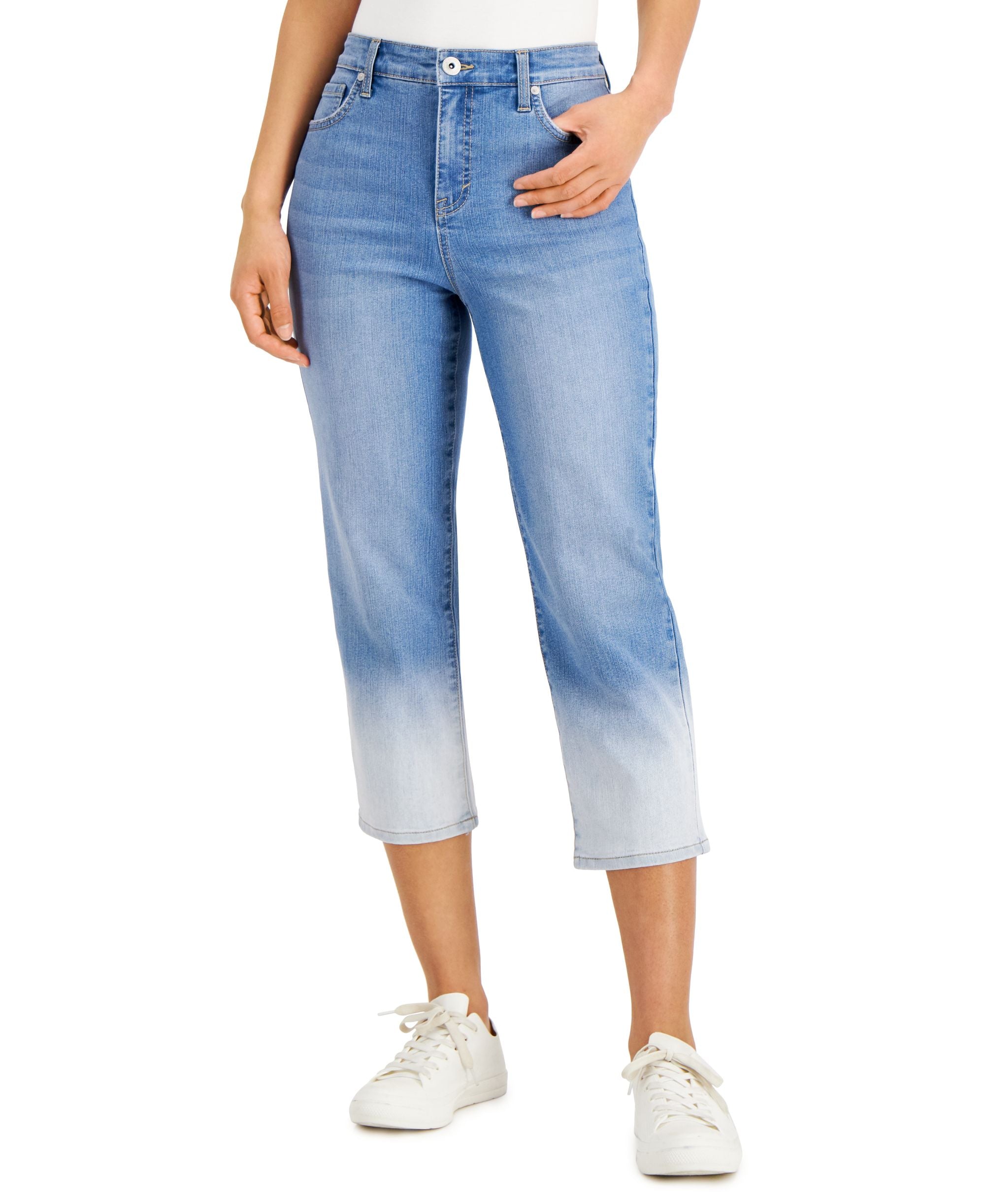 Style & Co Womens High Rise Cropped Premium Jeans