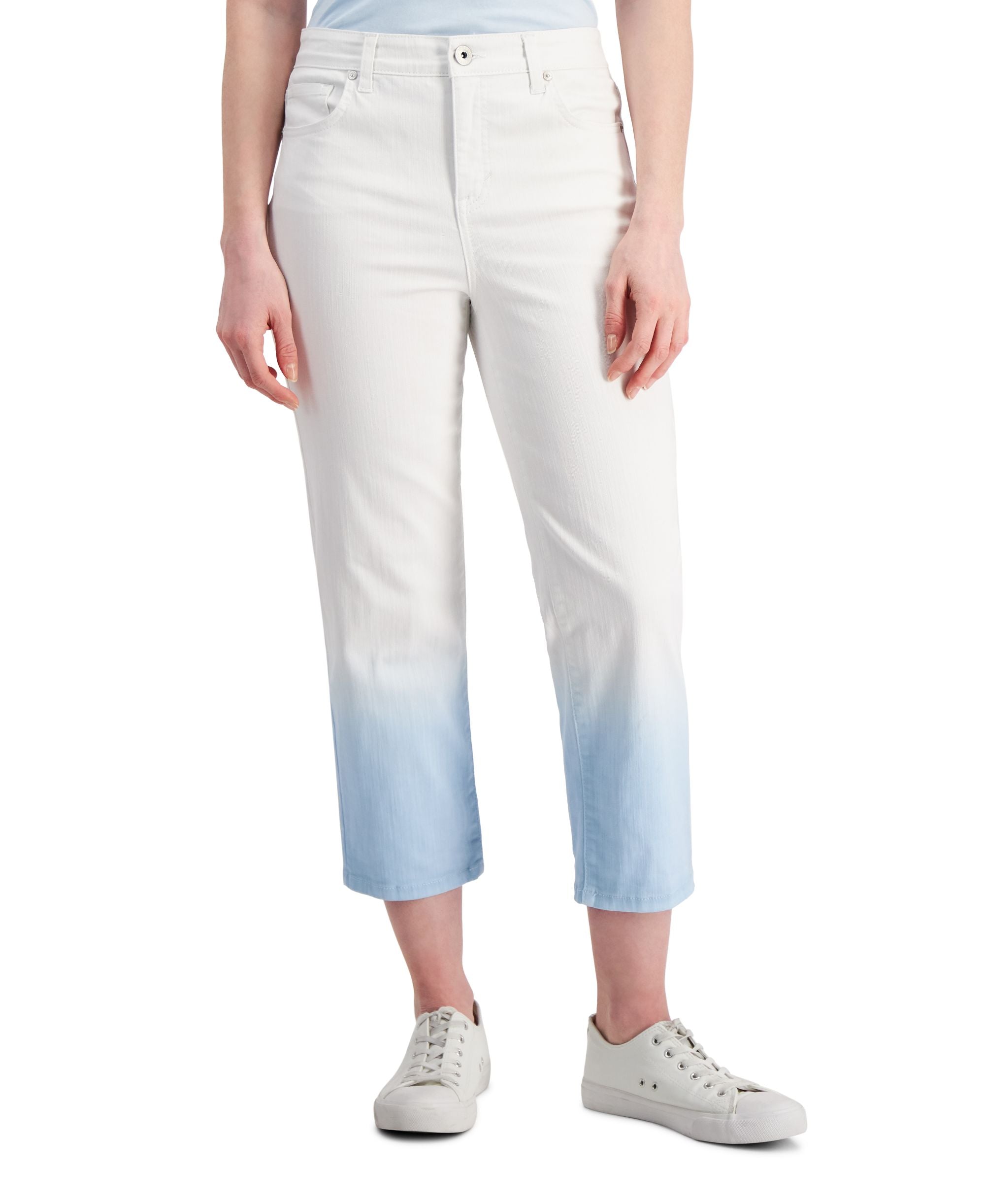 Style & Co Curvy Cuffed Capri-Length Premium Jeans
