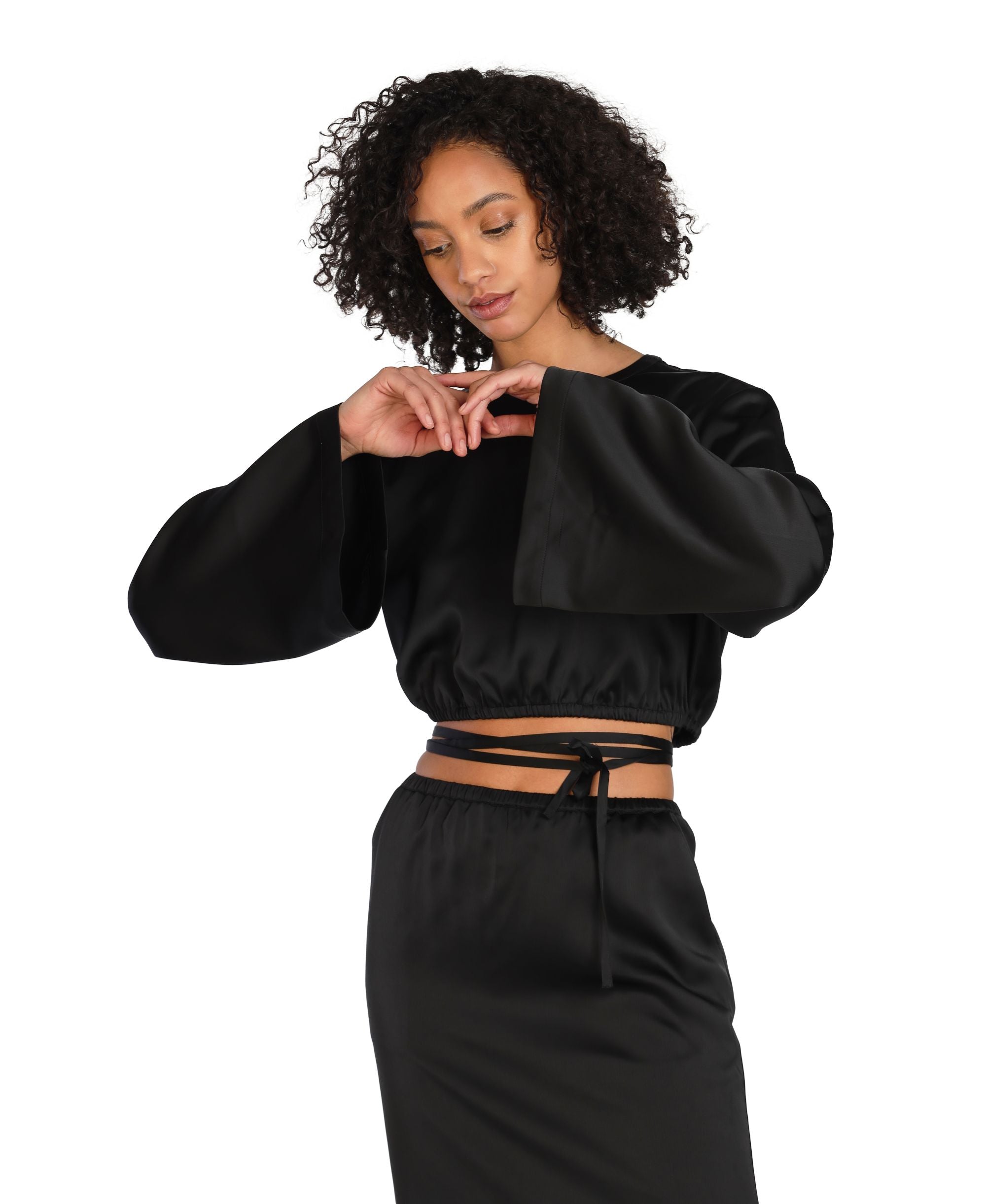 Bar III Nicole Williams English Long-Sleeve Premium Top