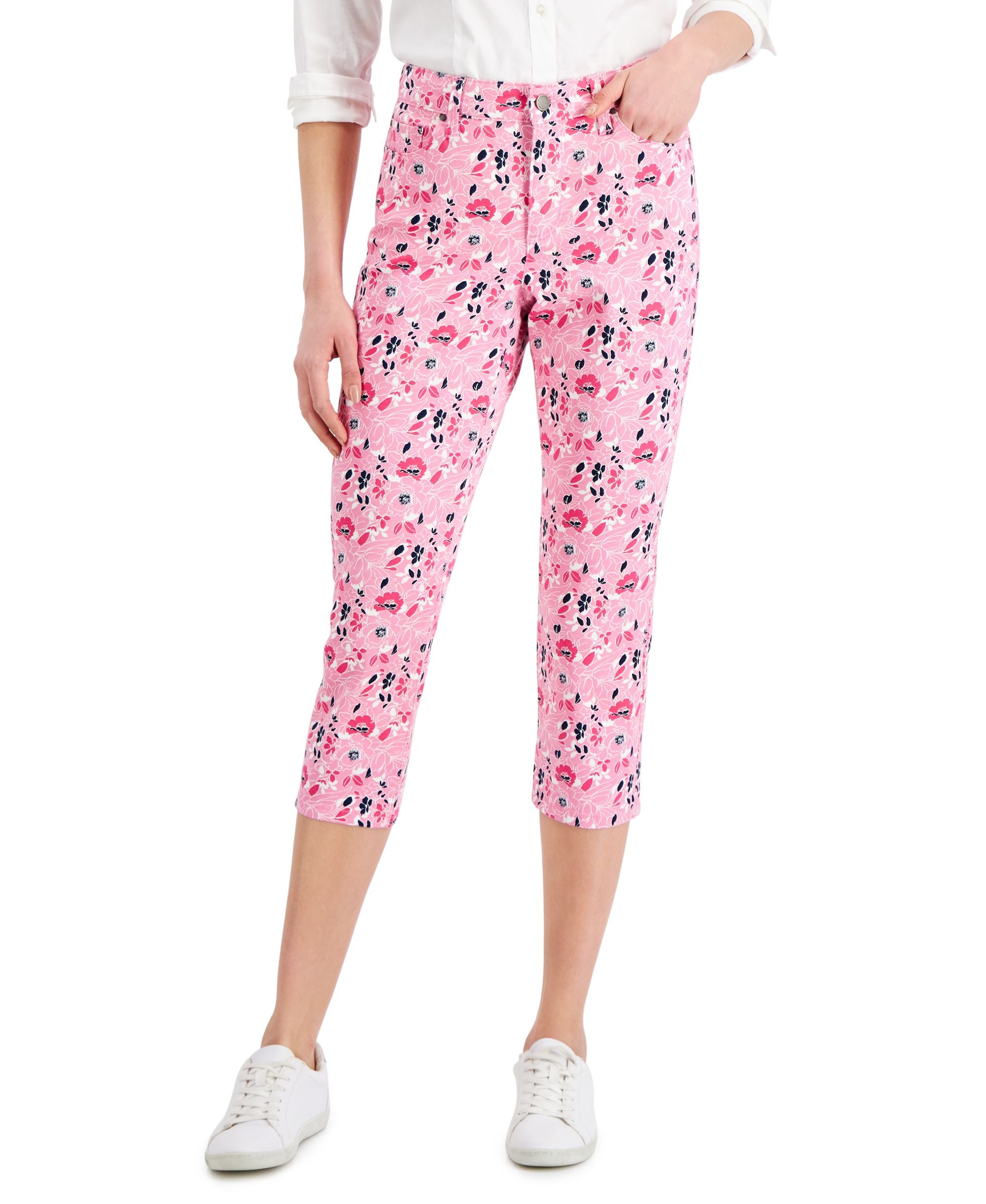 Charter Club Printed Capri-Length Premium Jeans