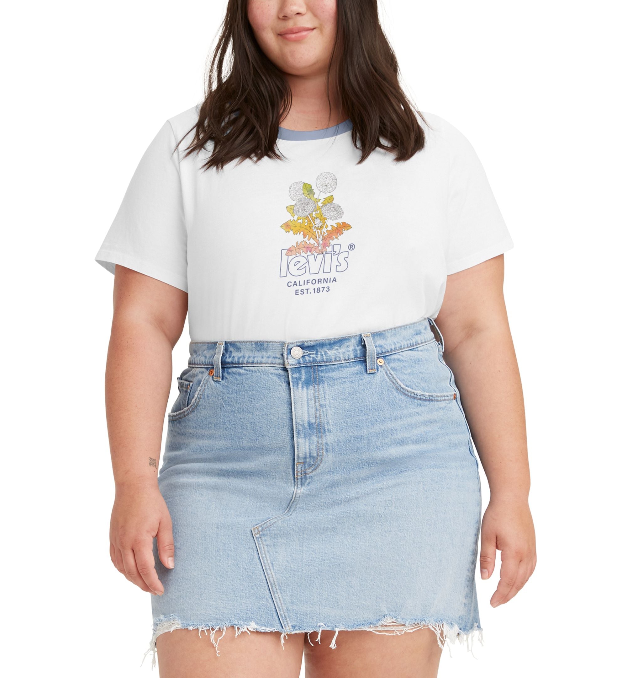 Levis Modern Plus Size Cropped Jordie T-Modern Shirt