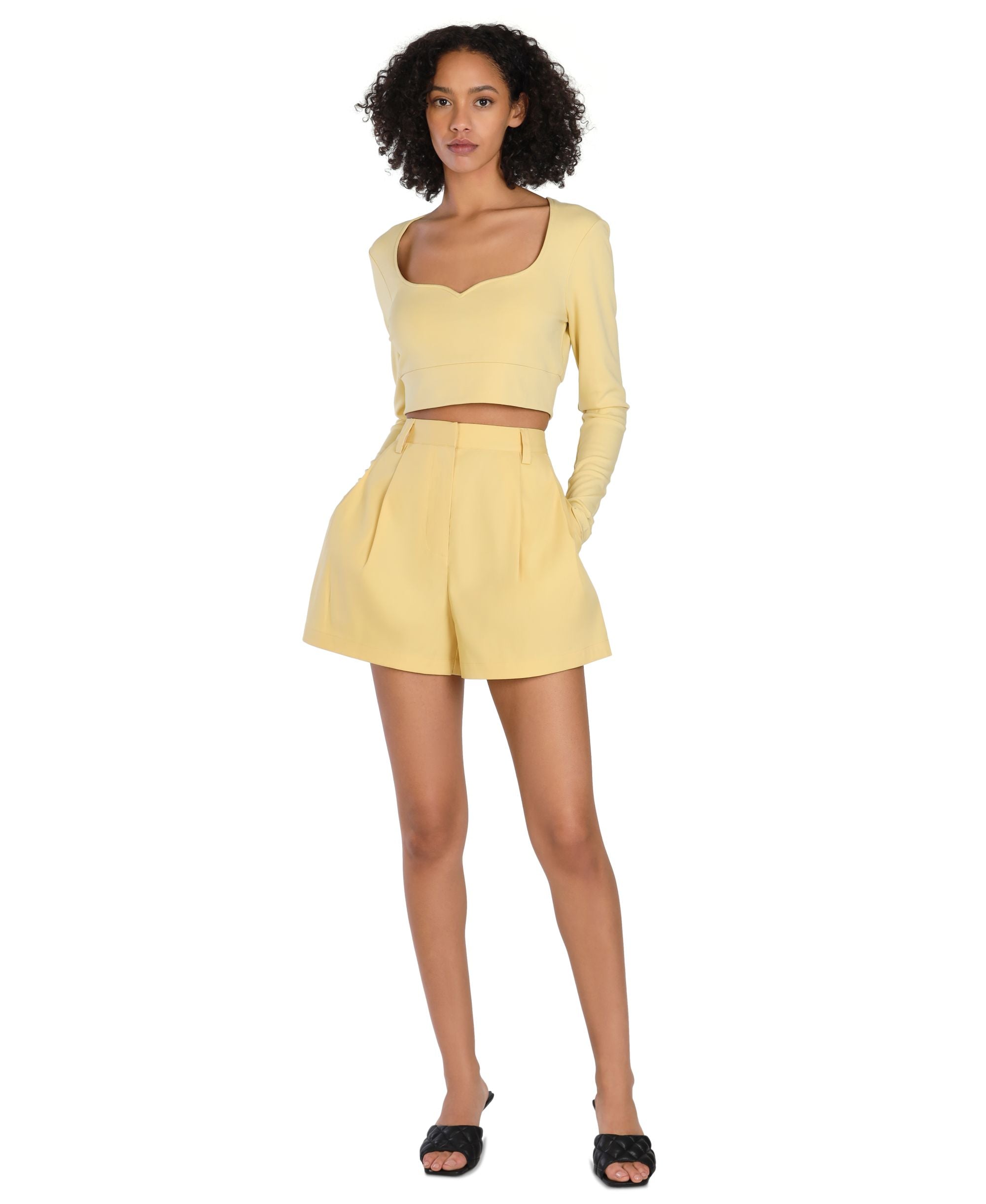 Bar III Nicole Williams English Pleated Premium Shorts
