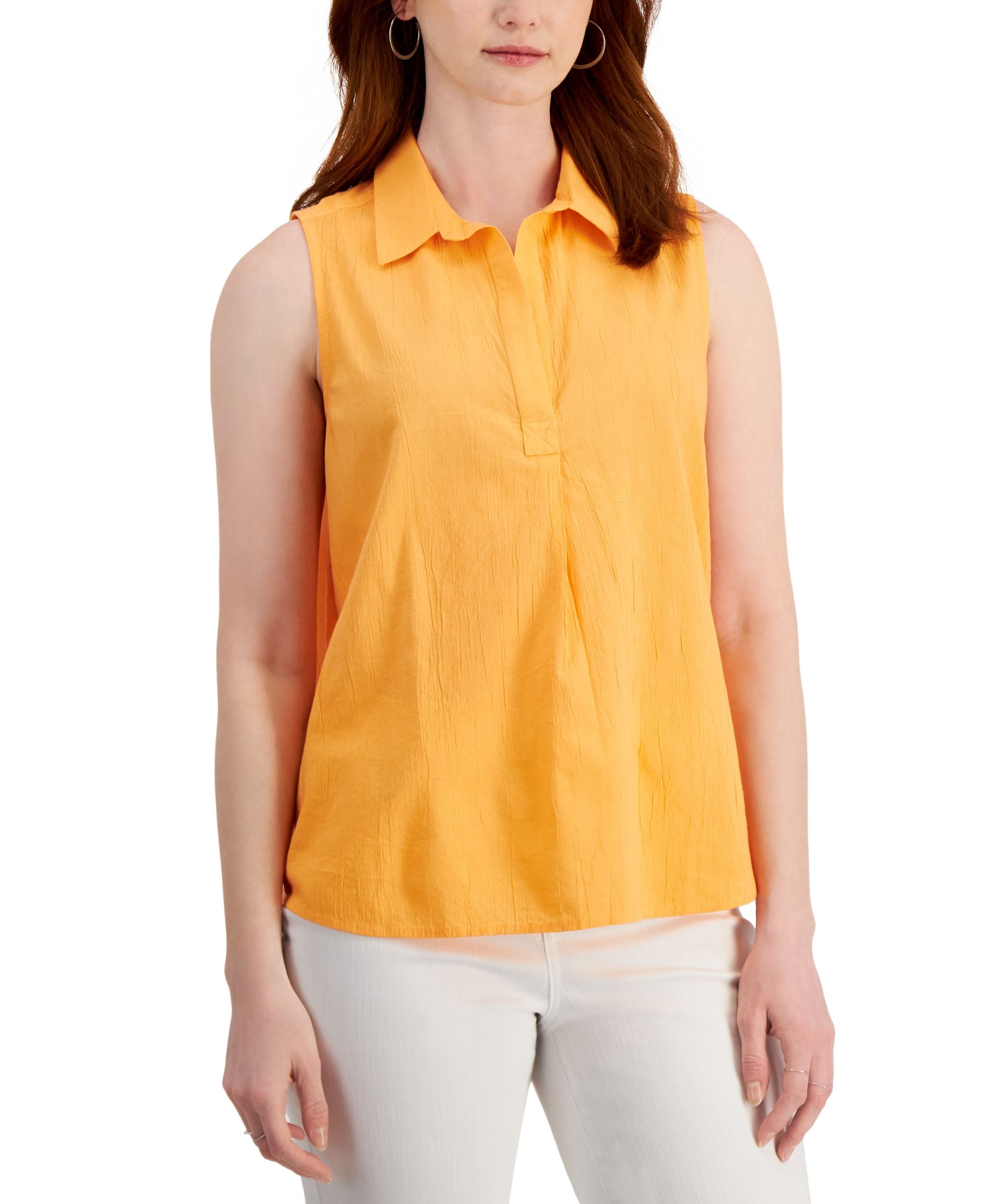 Style & Co Womens Sleeveless Popover Premium Top