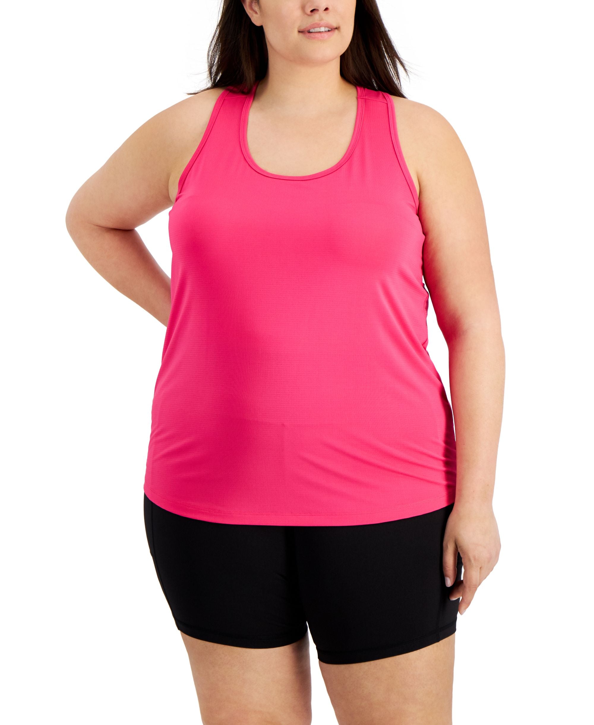 ID Ideology Plus Size Textured Tank Premium Top