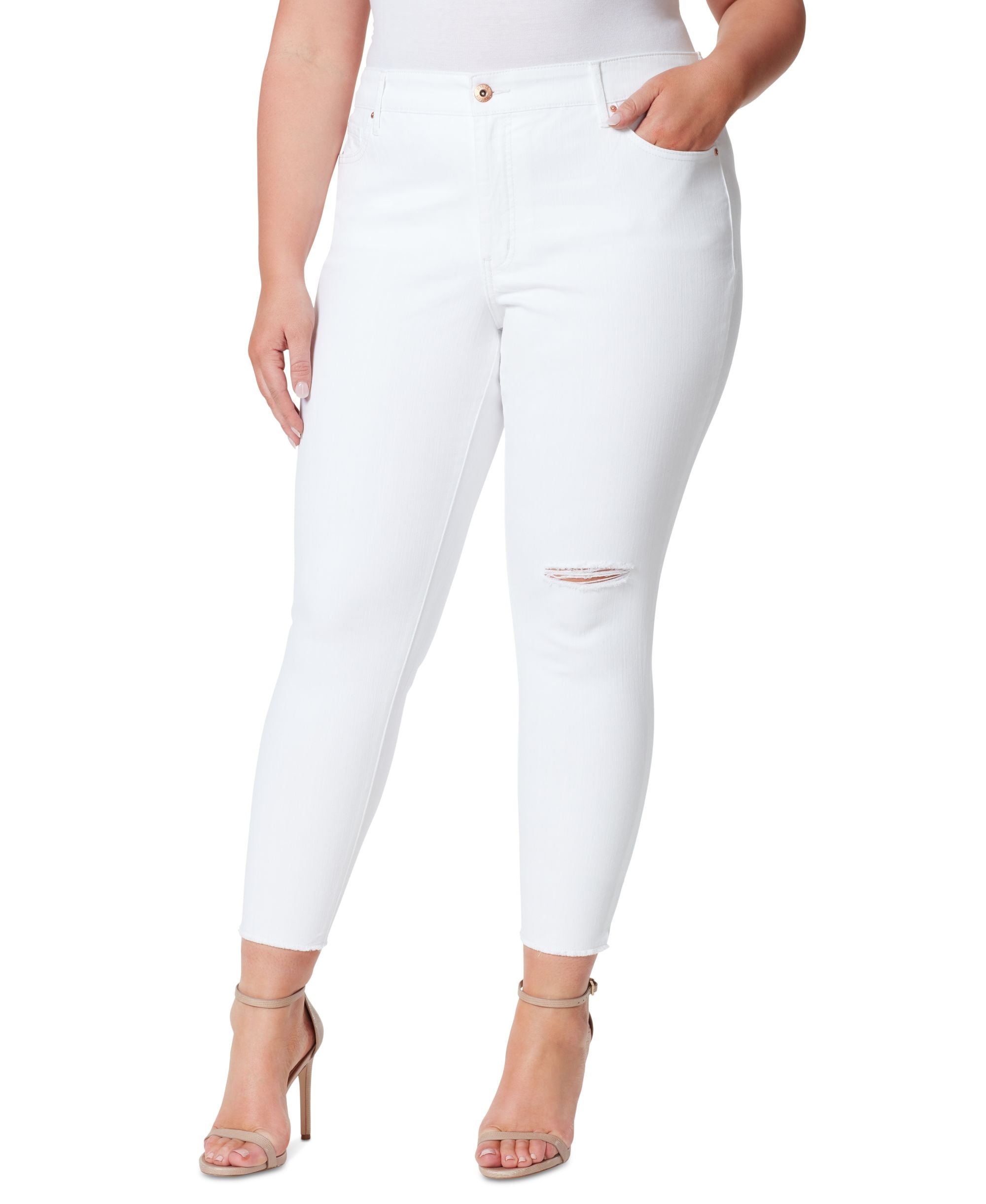 Modern Plus Size Adored High-Rise Skinny-Fit Ankle Premium Jeans