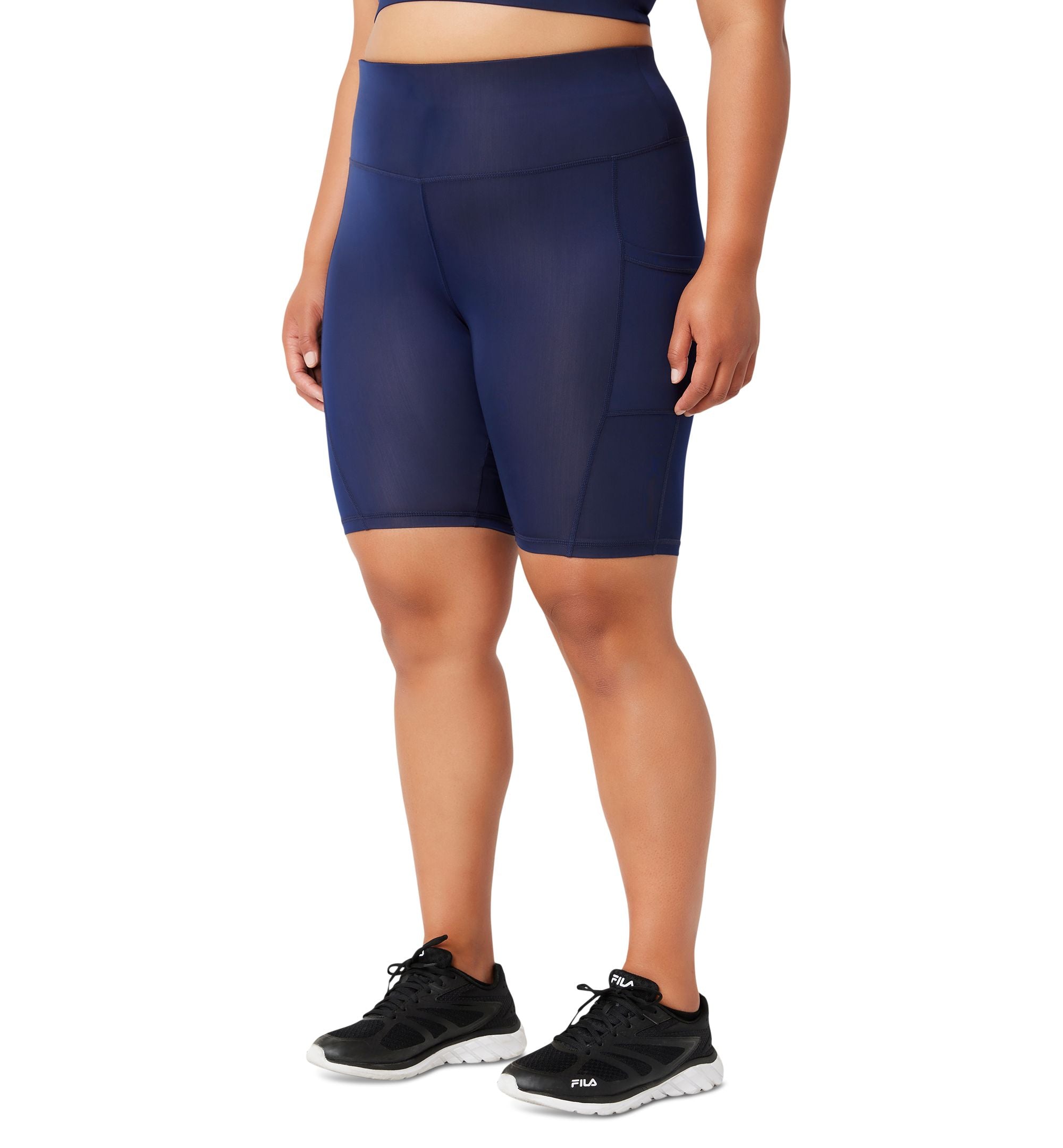 Fila Womens Plus Size Hour Glass Bike Premium Shorts