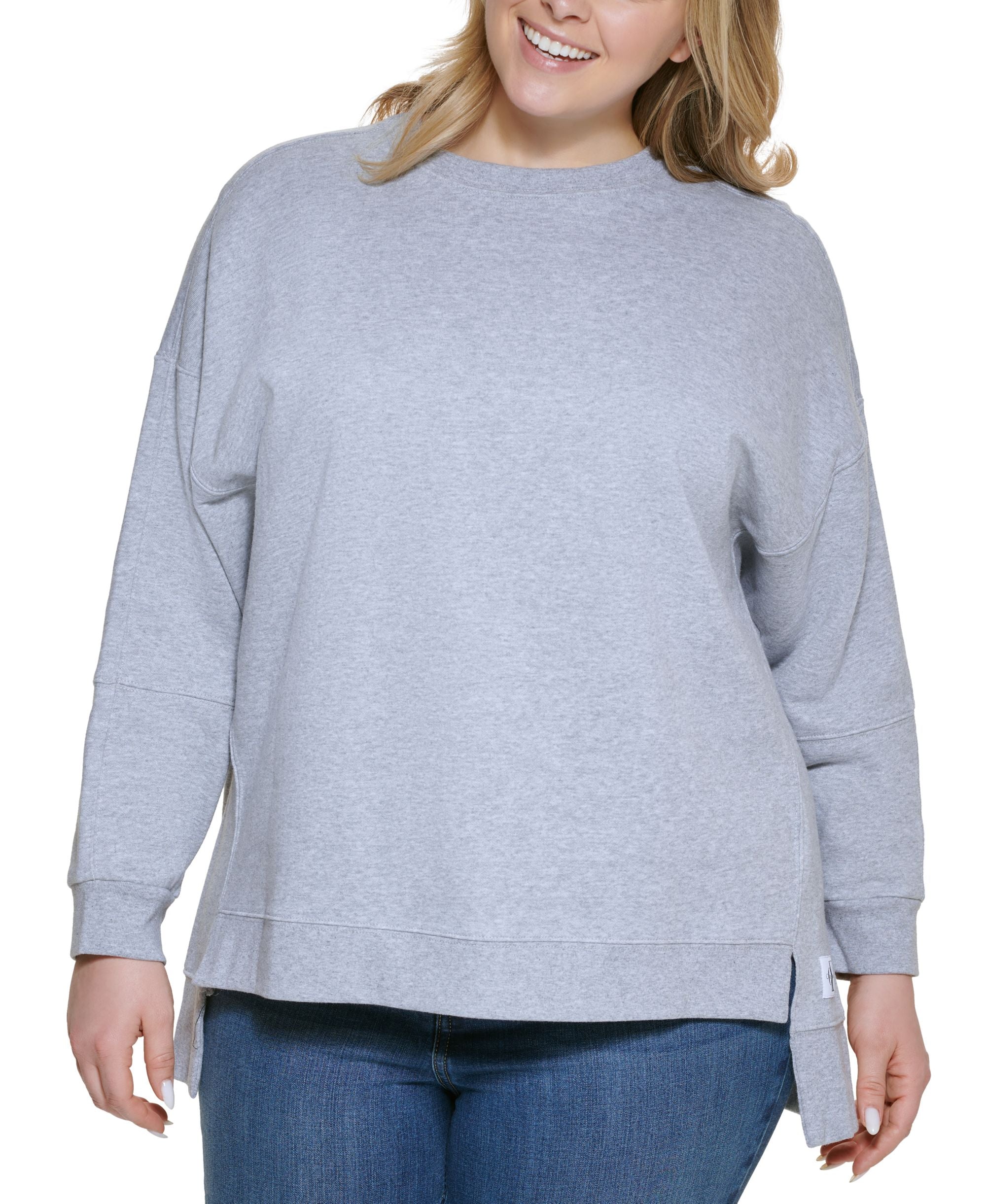 Calvin Klein Premium Jeans Modern Plus Size High Low Sweatshirt