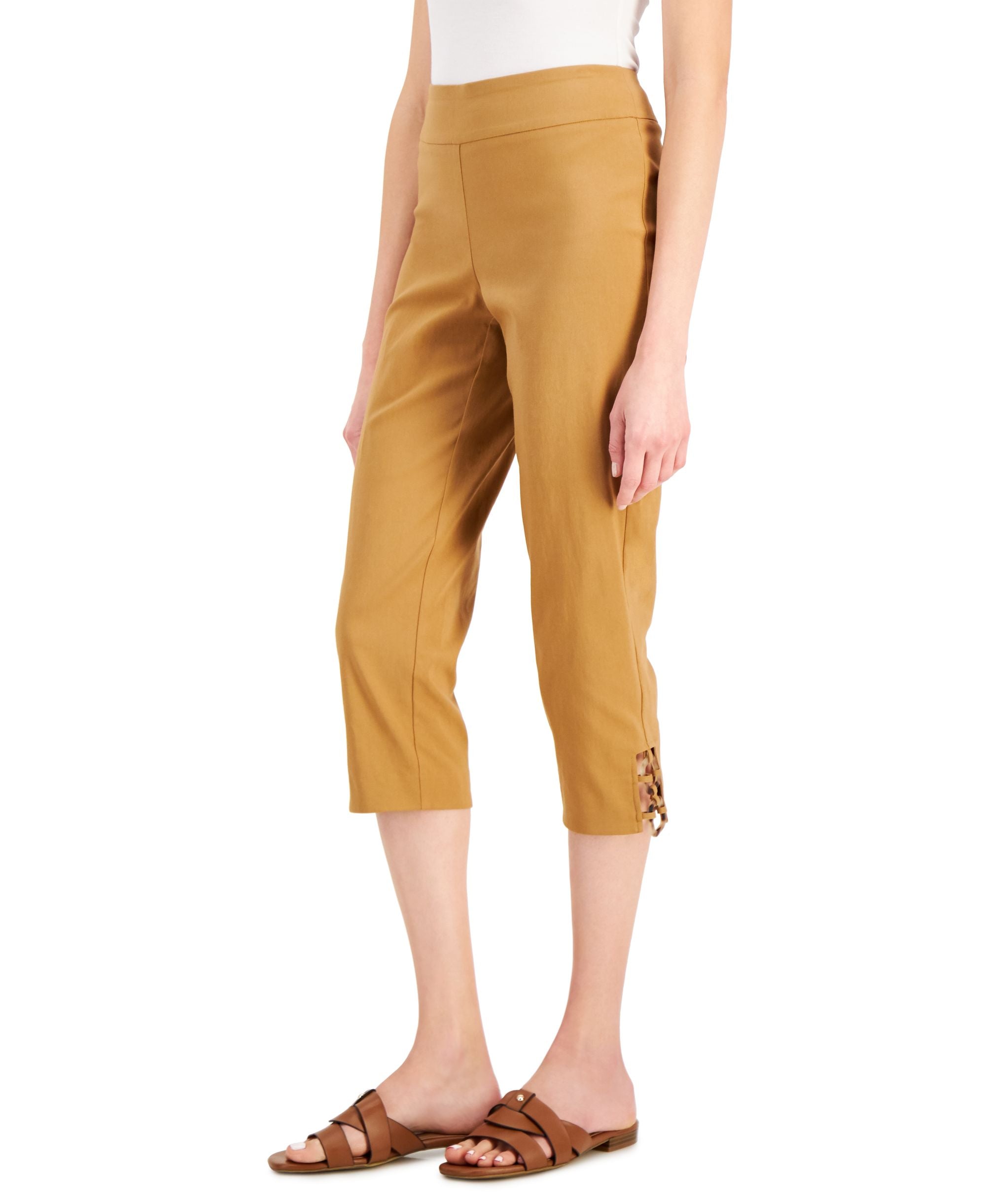 JM Collection Womens Tiered Flounce Ring Ankle Signature Pants