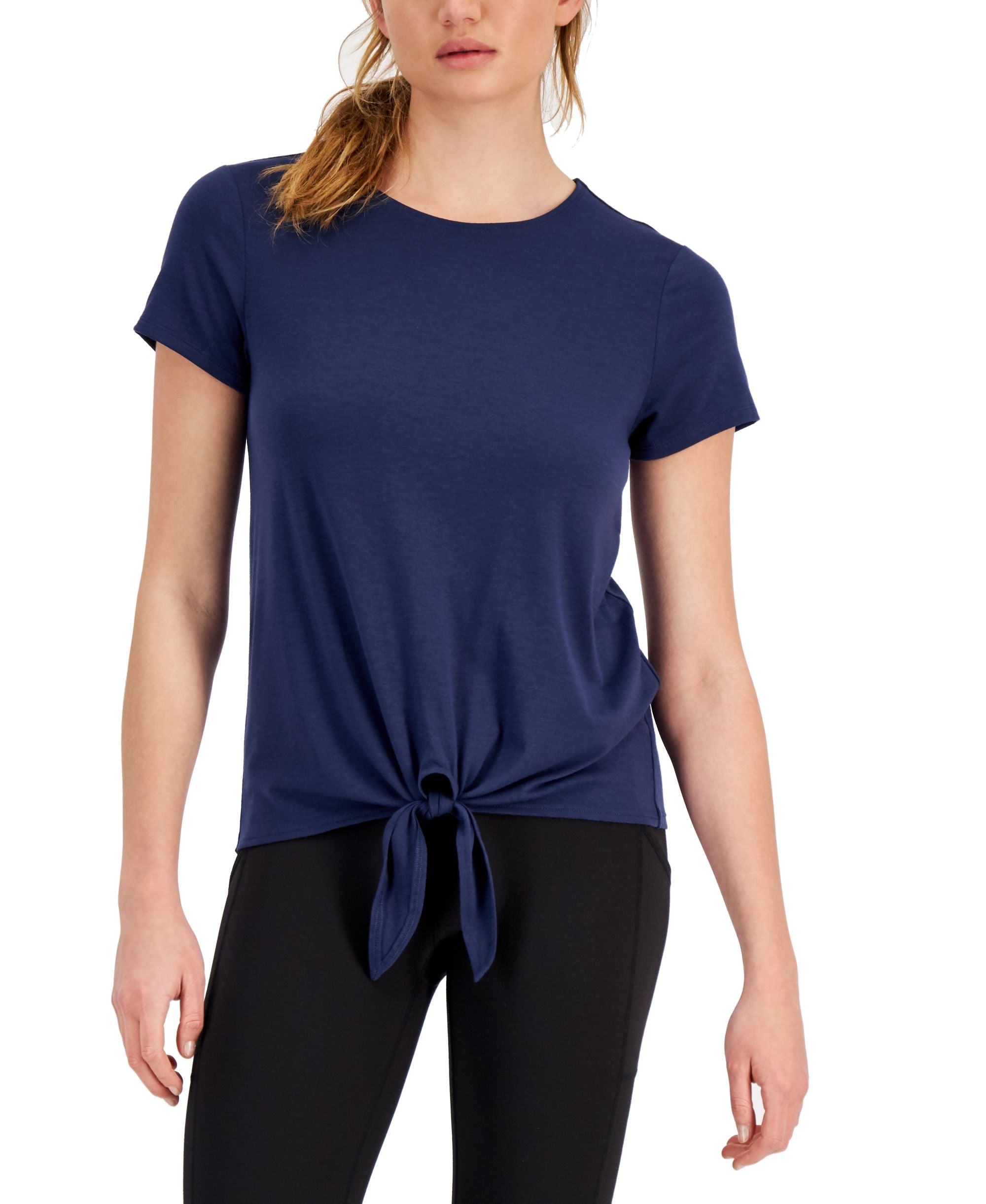 ID Ideology Womens Knot Front T-Modern Shirt
