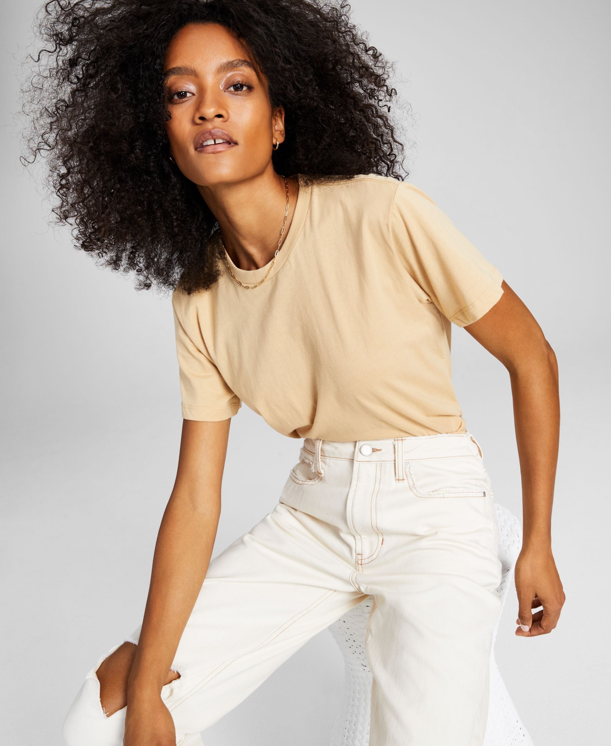 Now This Womens Cotton Boyfriend T-Modern Shirt