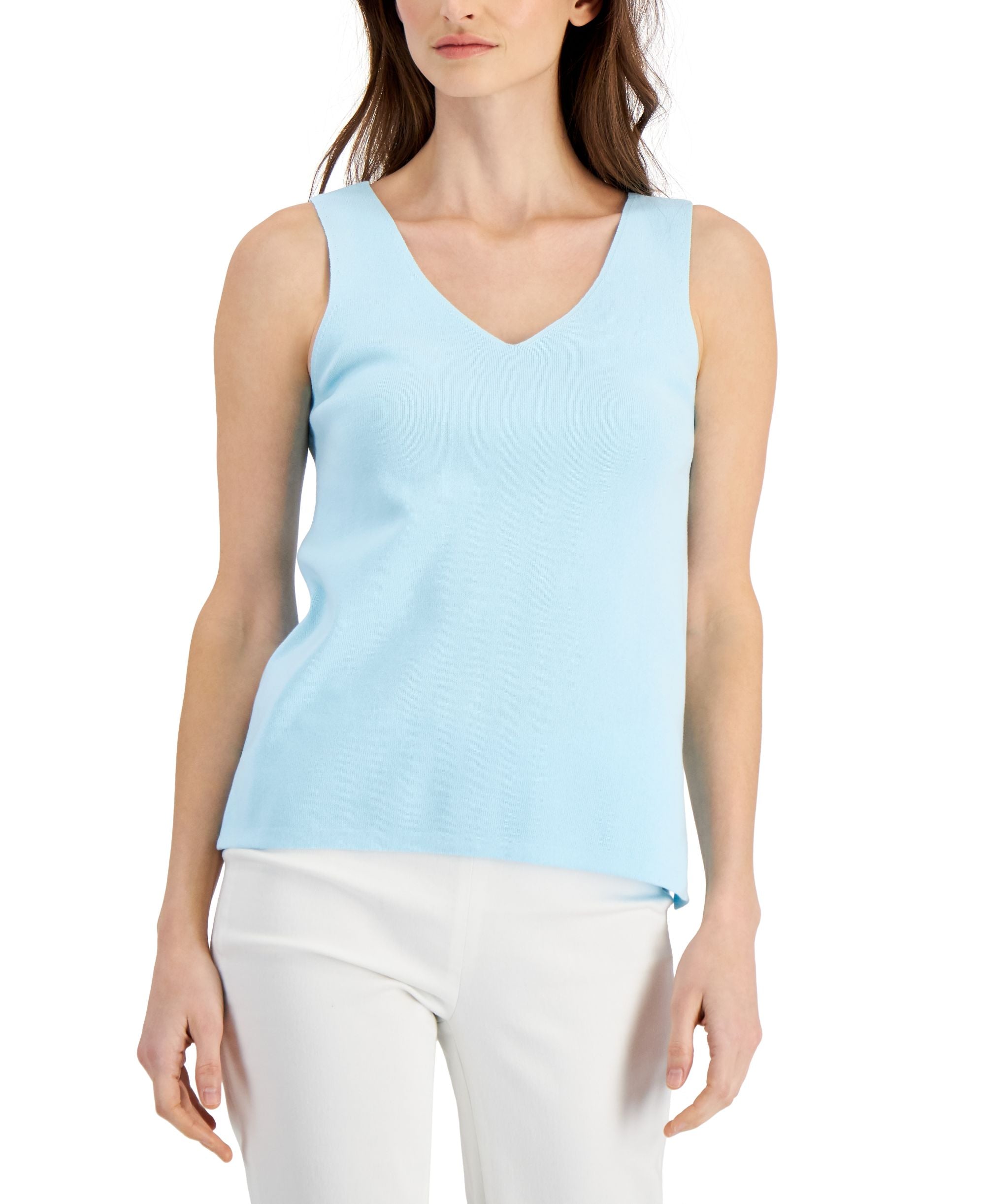 Anne Klein V Neck Tank Premium Top