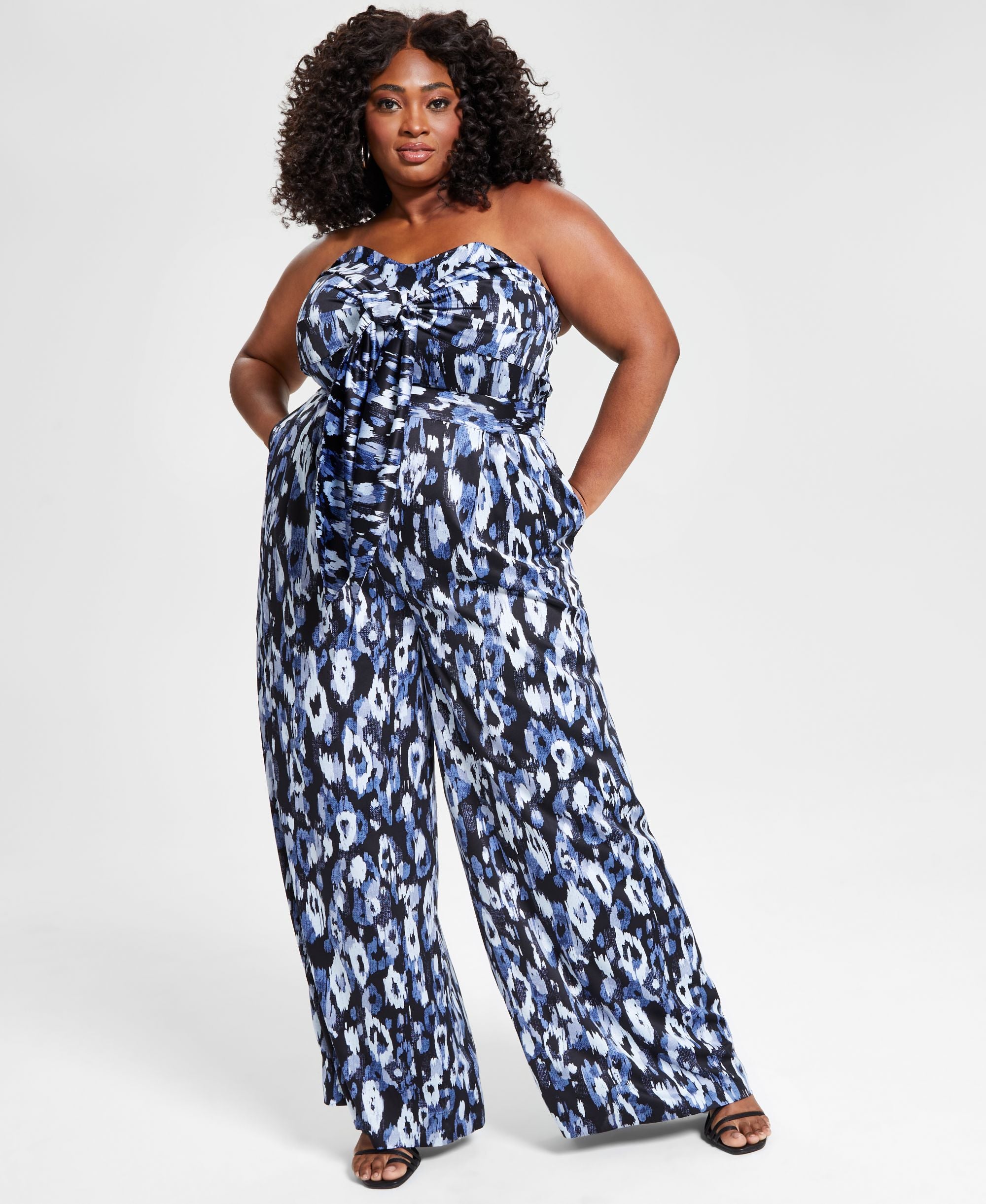 Nina Parker Modern Plus Size Strapless Jumpsuit