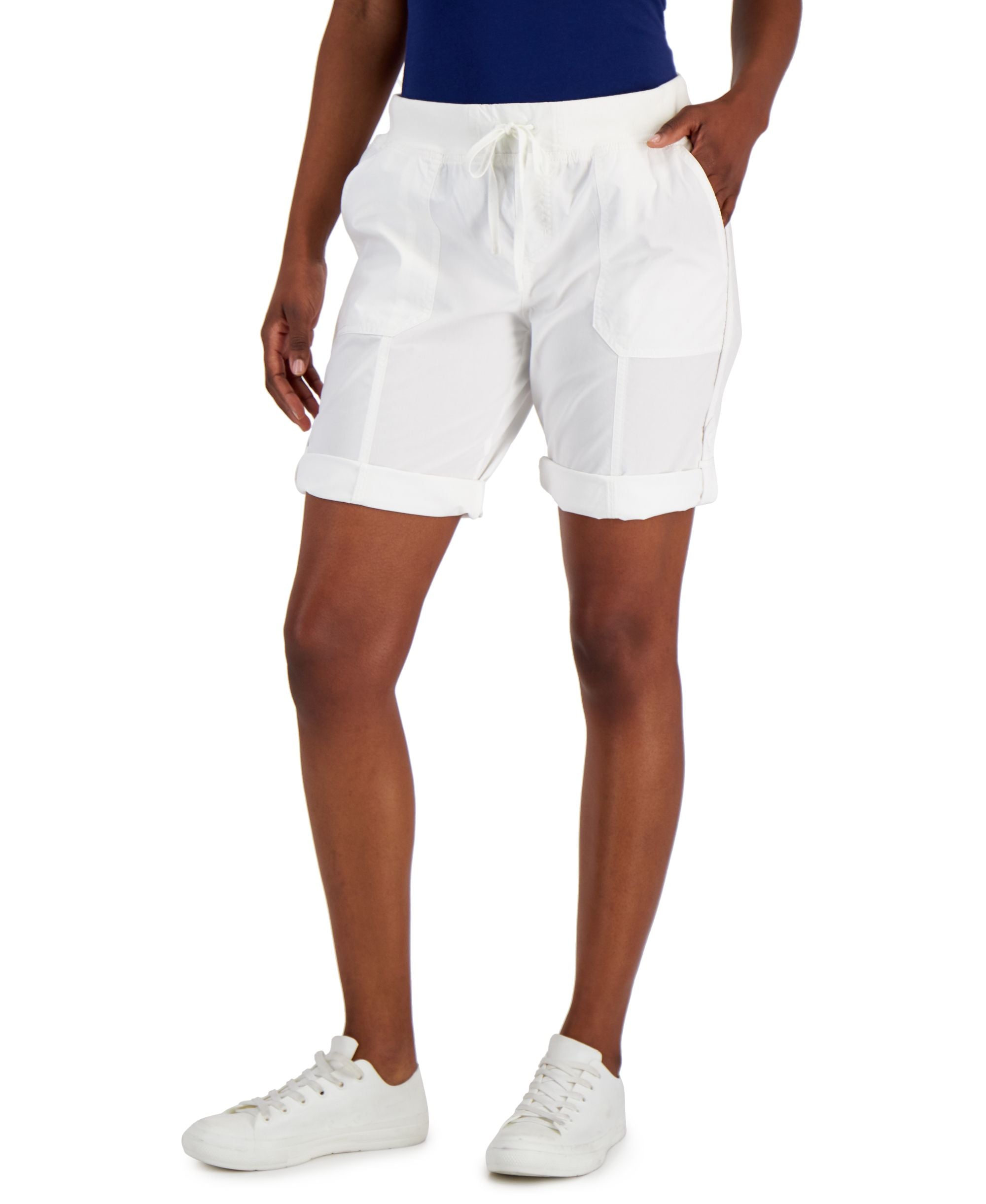 Tommy Hilfiger Womens Rolled Cuff Utility Premium Shorts