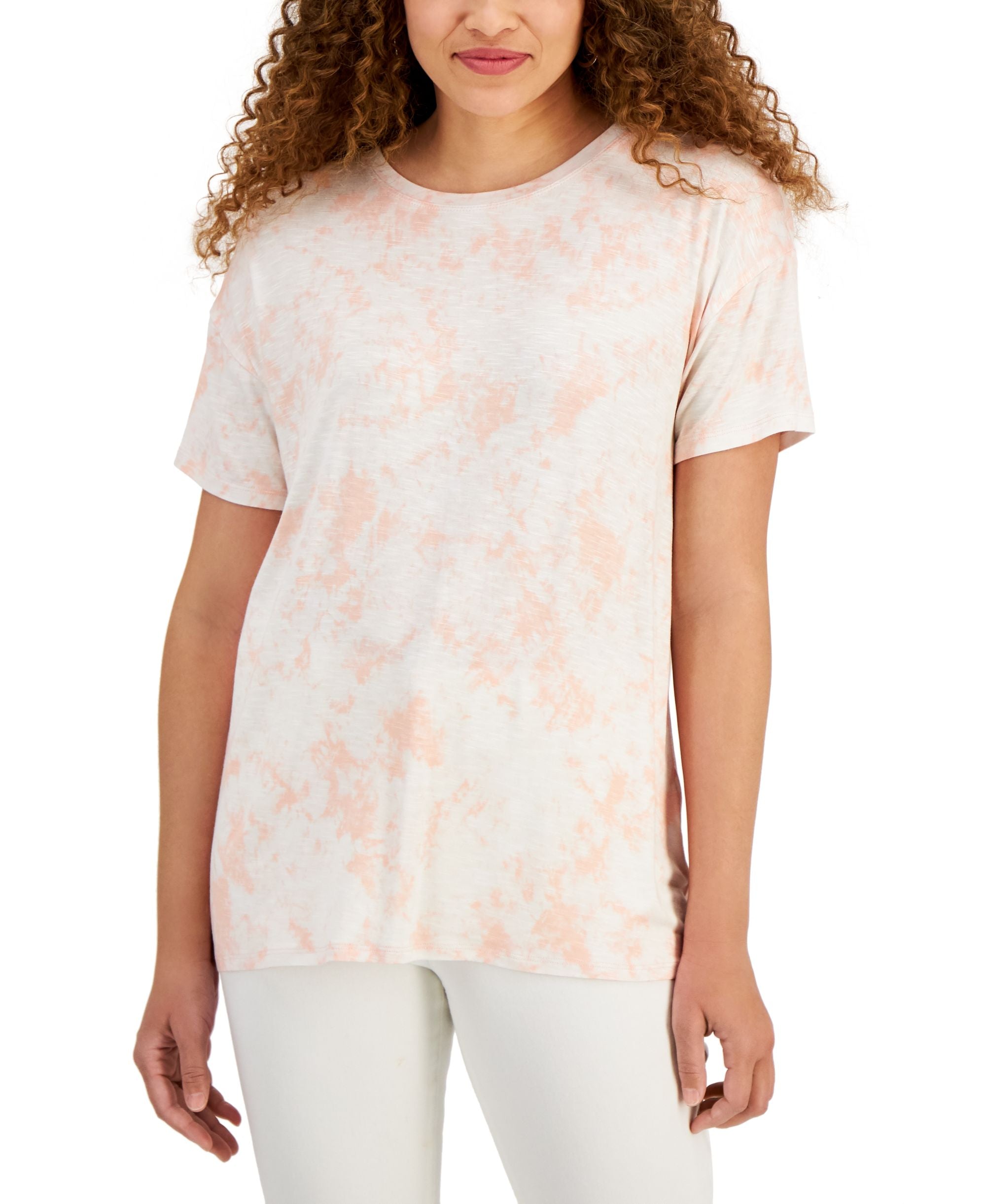 Style & Co Petite Printed Drapey T-Modern Shirt