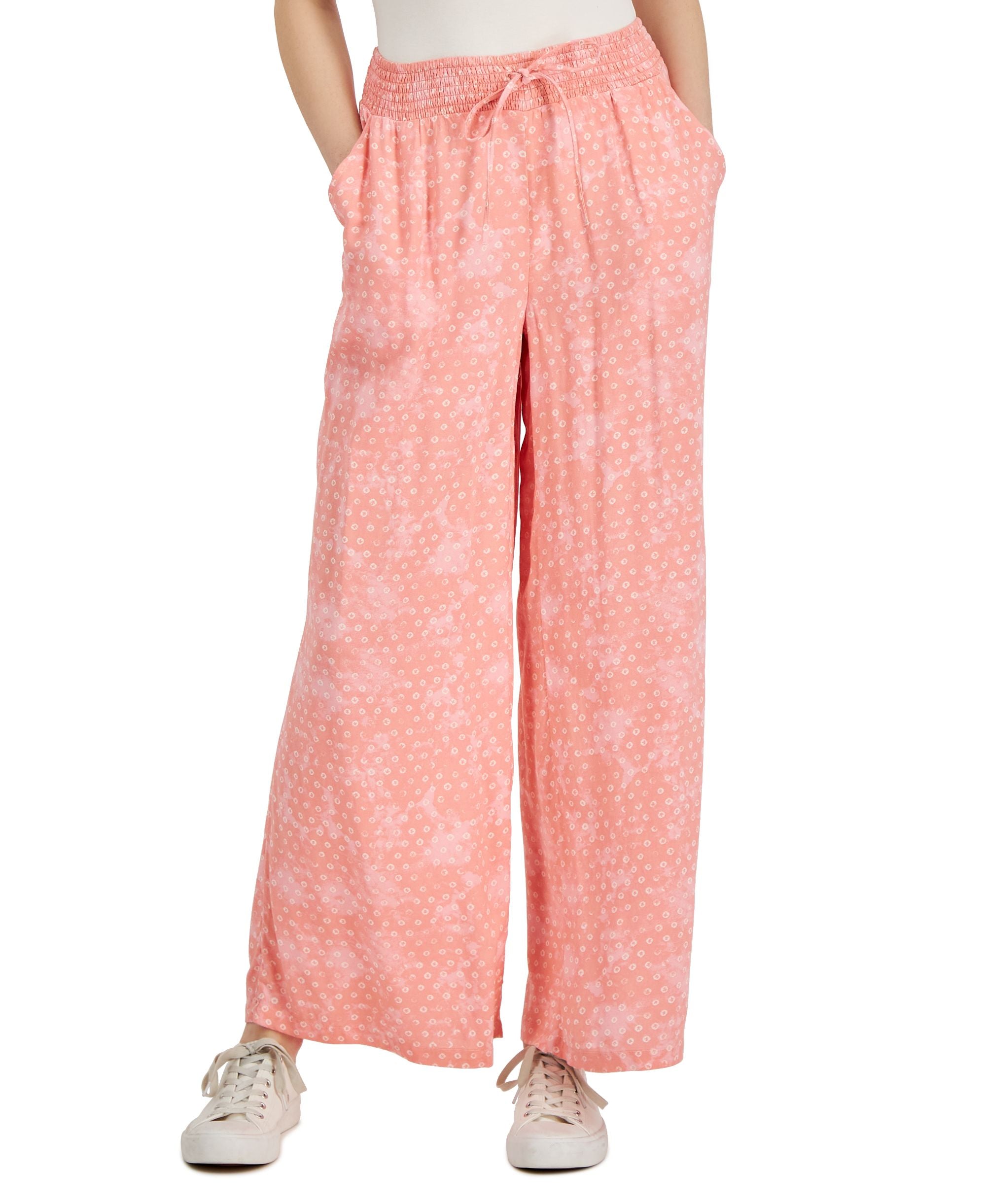 Style & Co Womens Tie Dyed Wide-Leg Signature Pants
