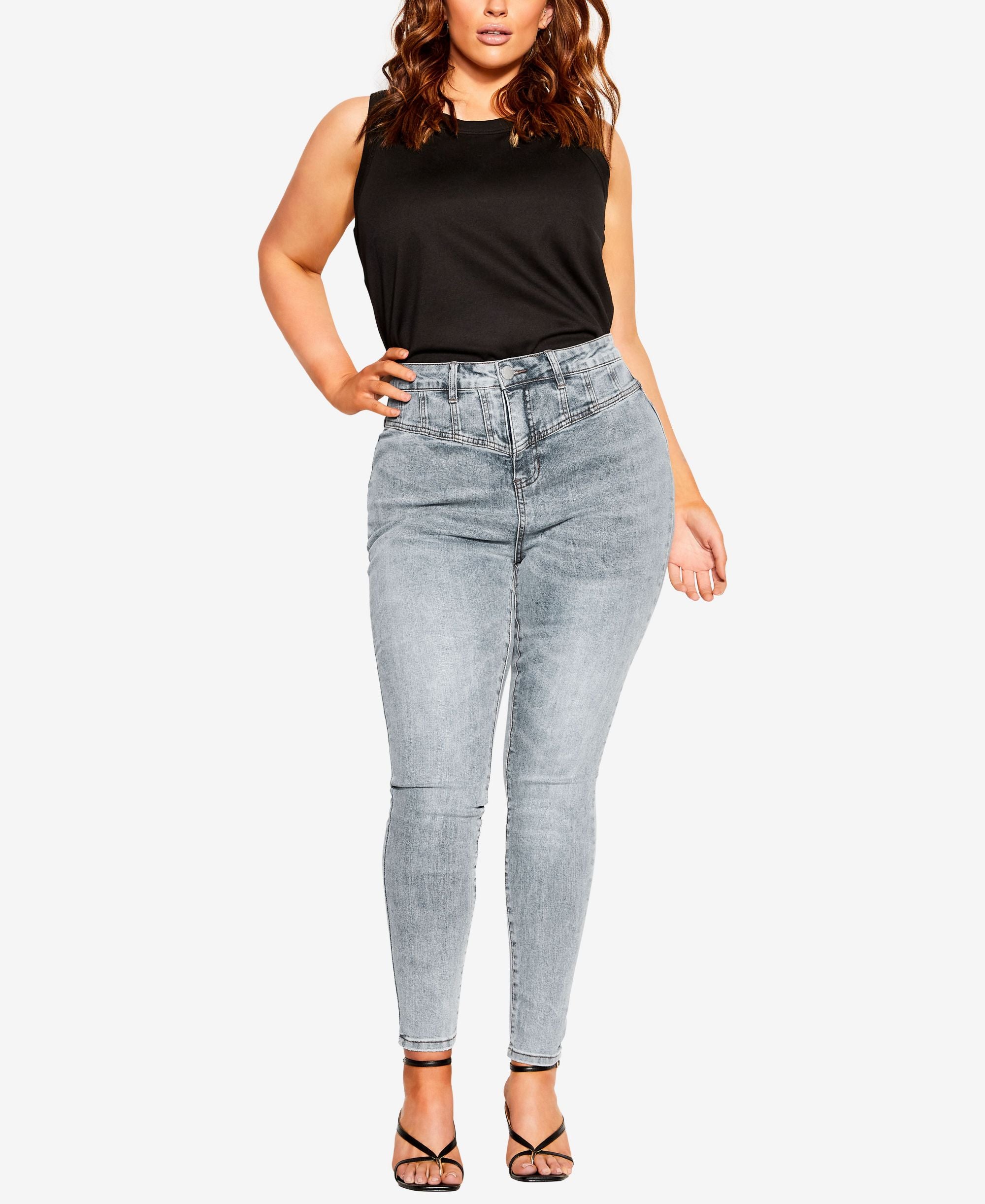 City Chic Modern Plus Size Sexy Corset Premium Jeans