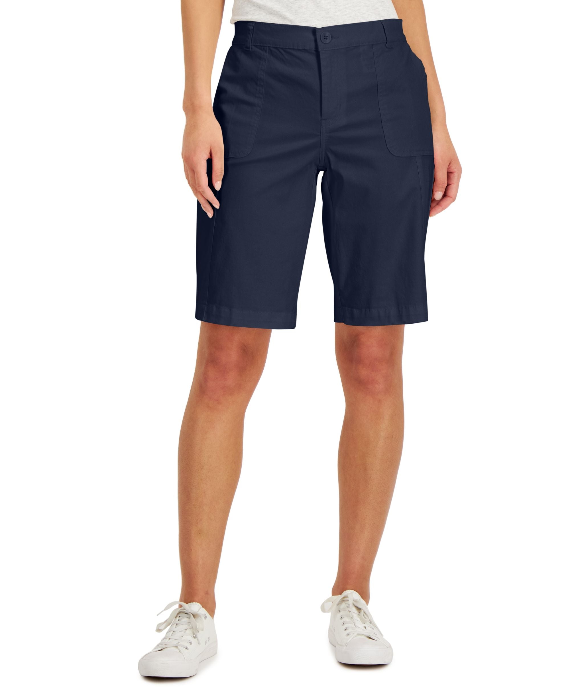 Karen Scott Womens Utility Pocket Premium Shorts