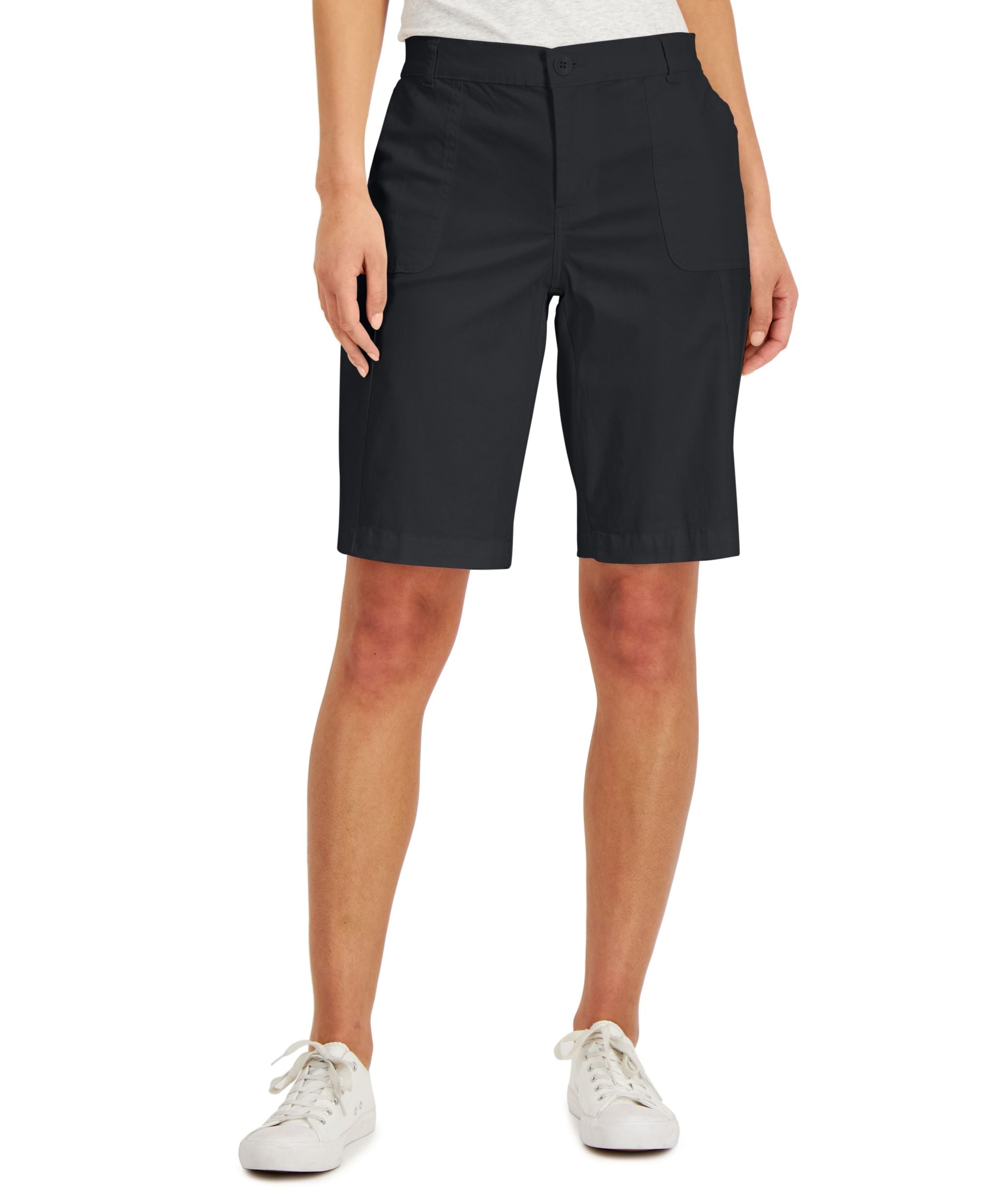 Karen Scott Womens Utility Pocket Premium Shorts
