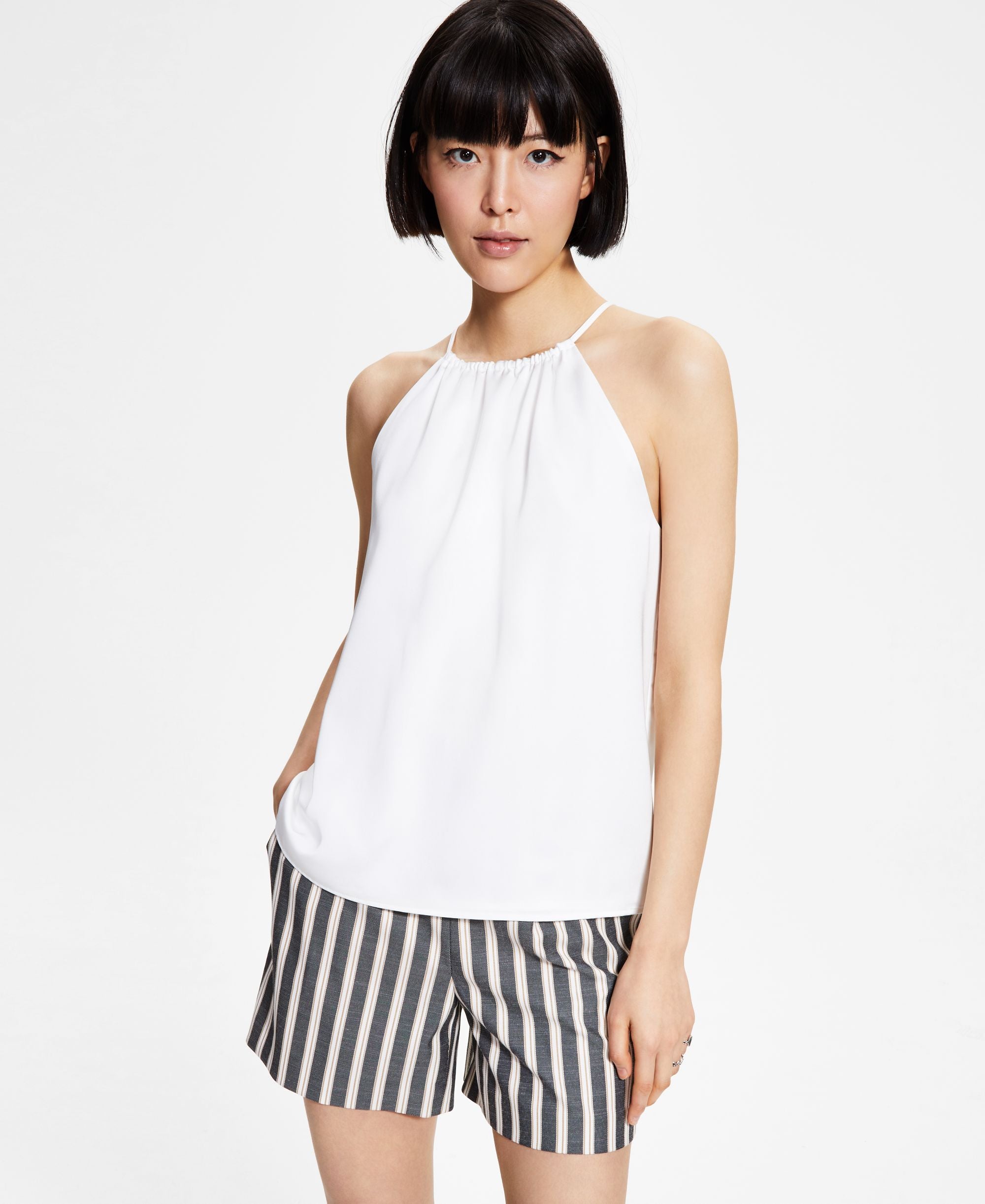 Bar III Womens Halter Neck Premium Top