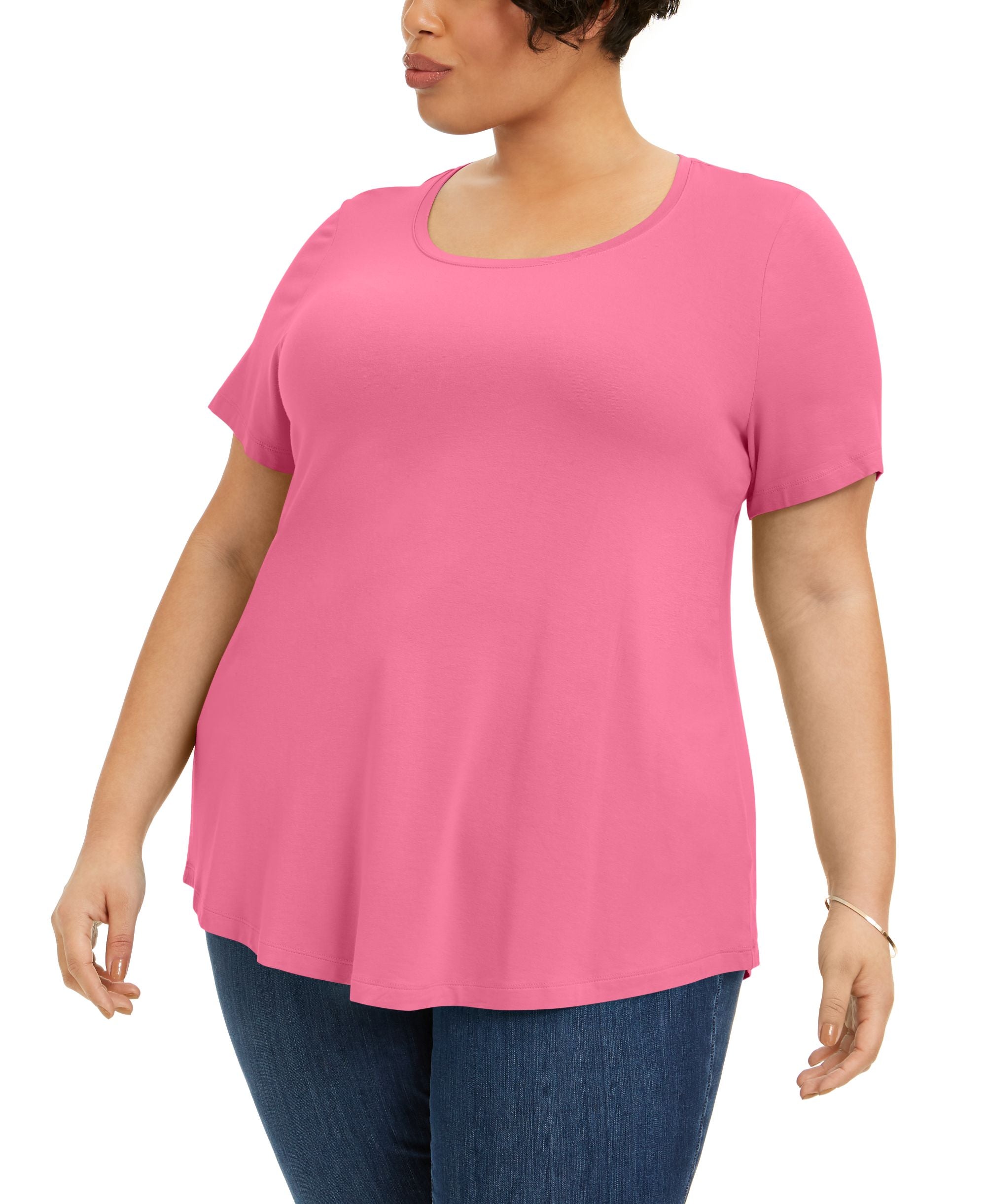 JM Collection Plus Size Short-Sleeve Premium Top