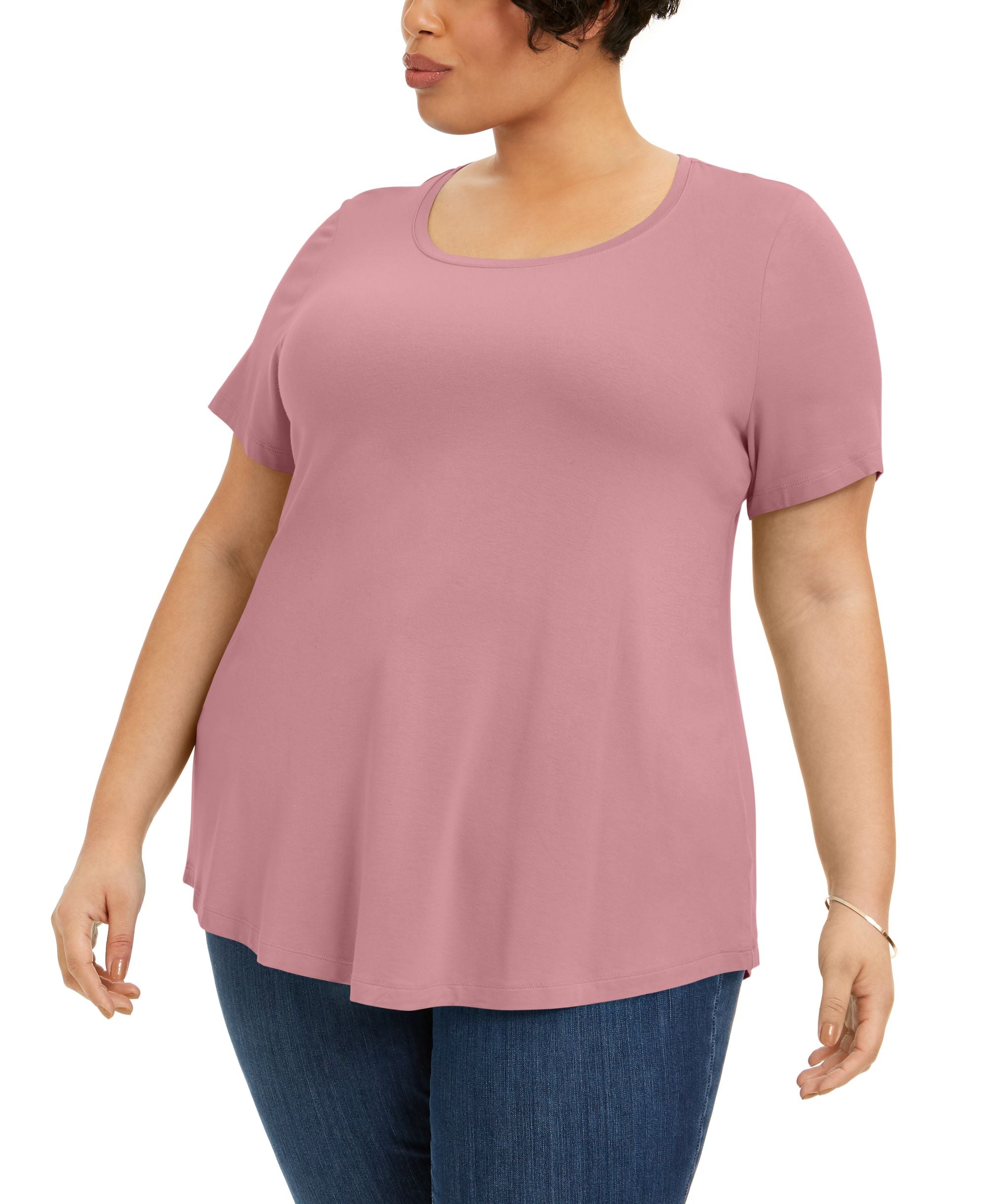 JM Collection Plus Size Short-Sleeve Premium Top