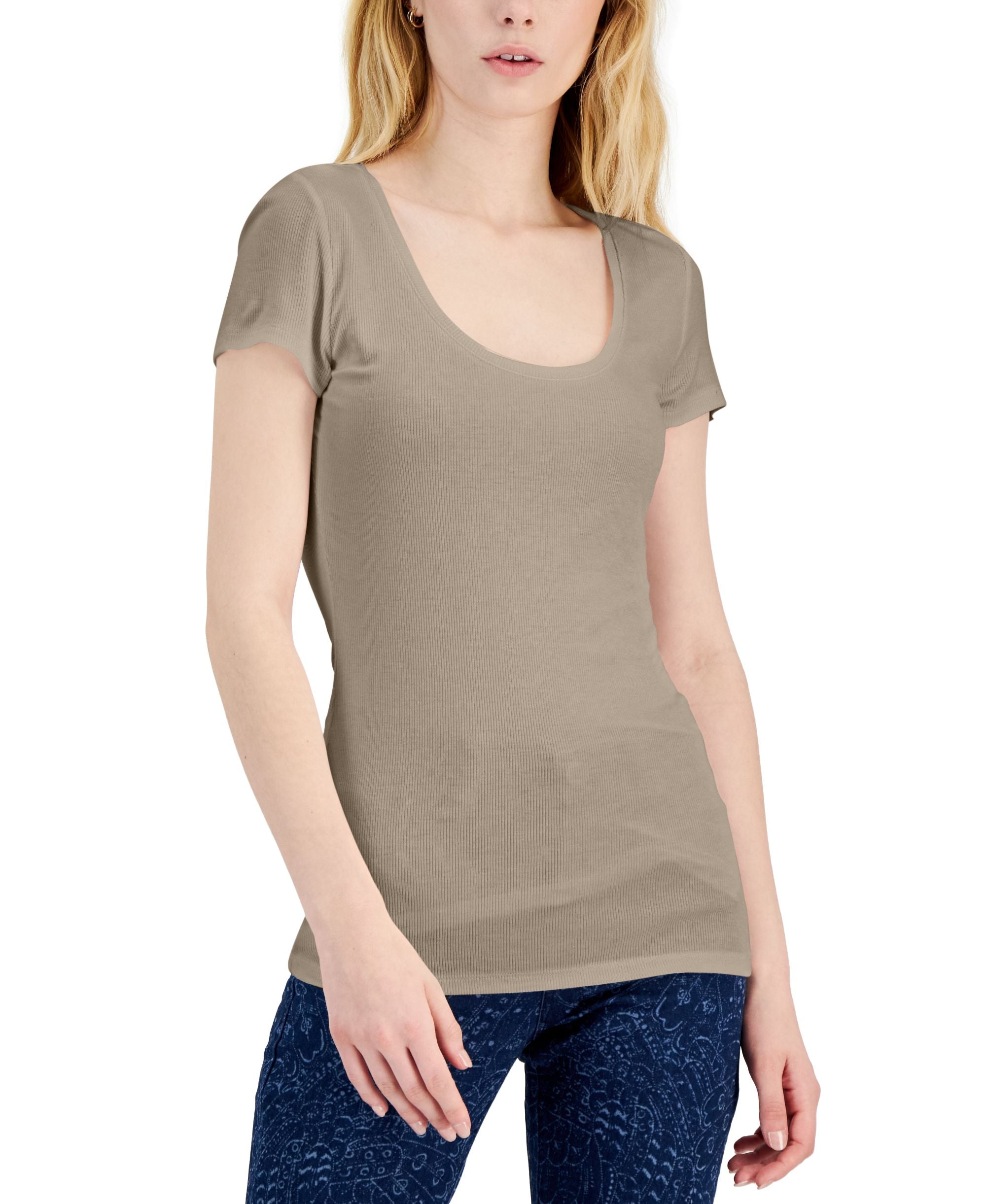 INC International Concepts Womens Scoop Neck T-Modern Shirt