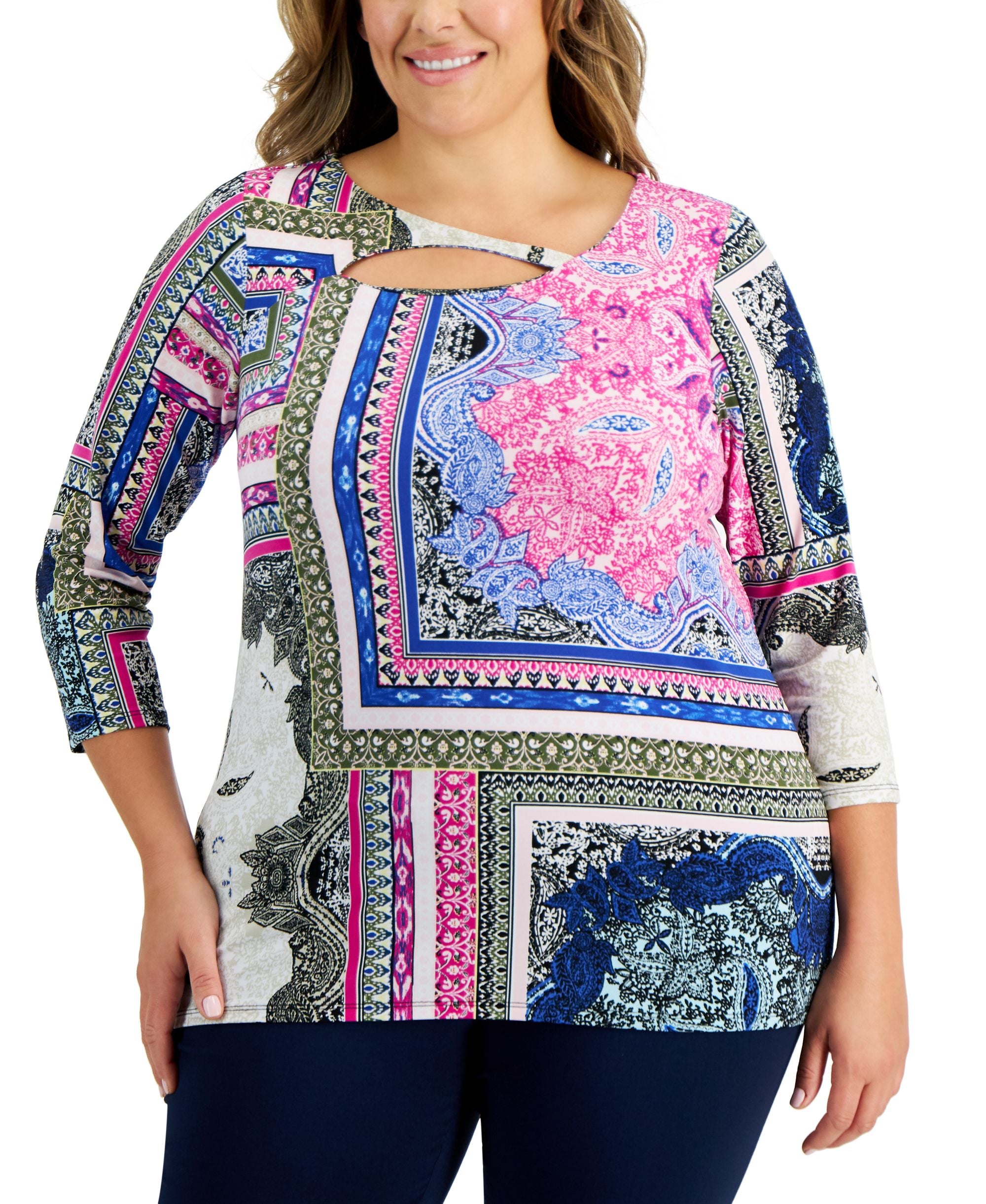 JM Collection Plus Serafina Cutout Premium Top