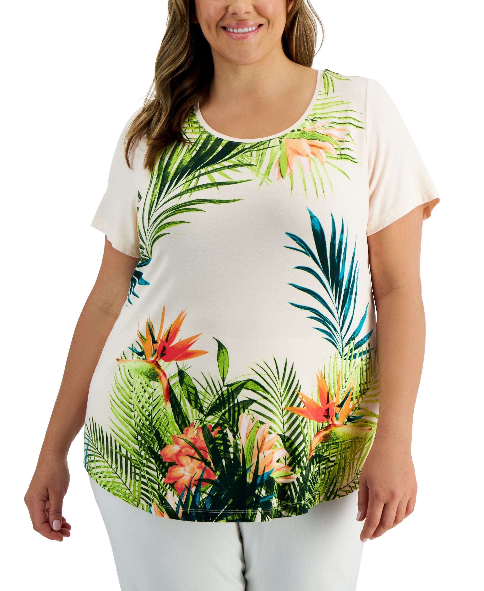 JM Collection Plus Size Oasis View Premium Top