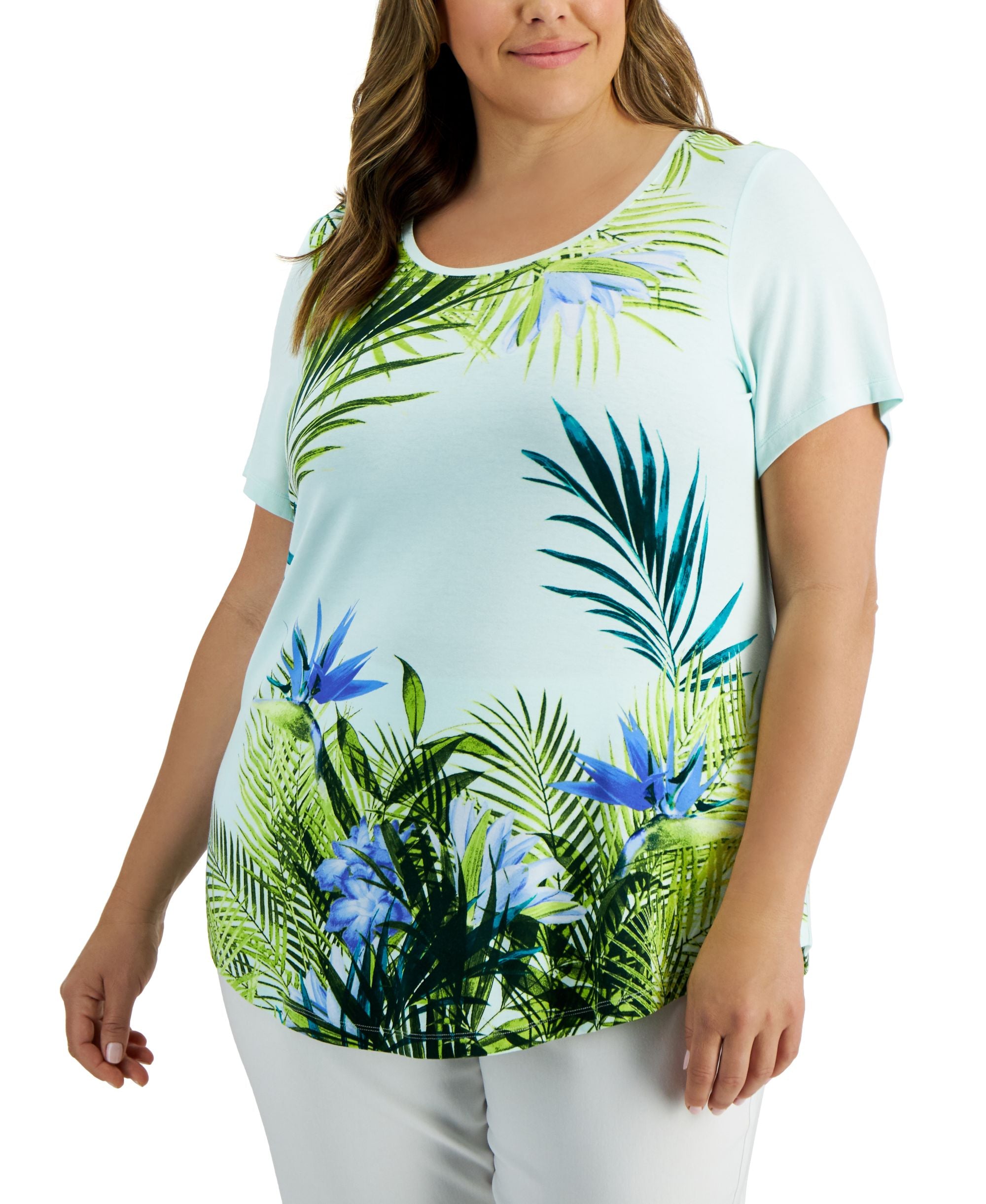 JM Collection Plus Size Oasis View Premium Top