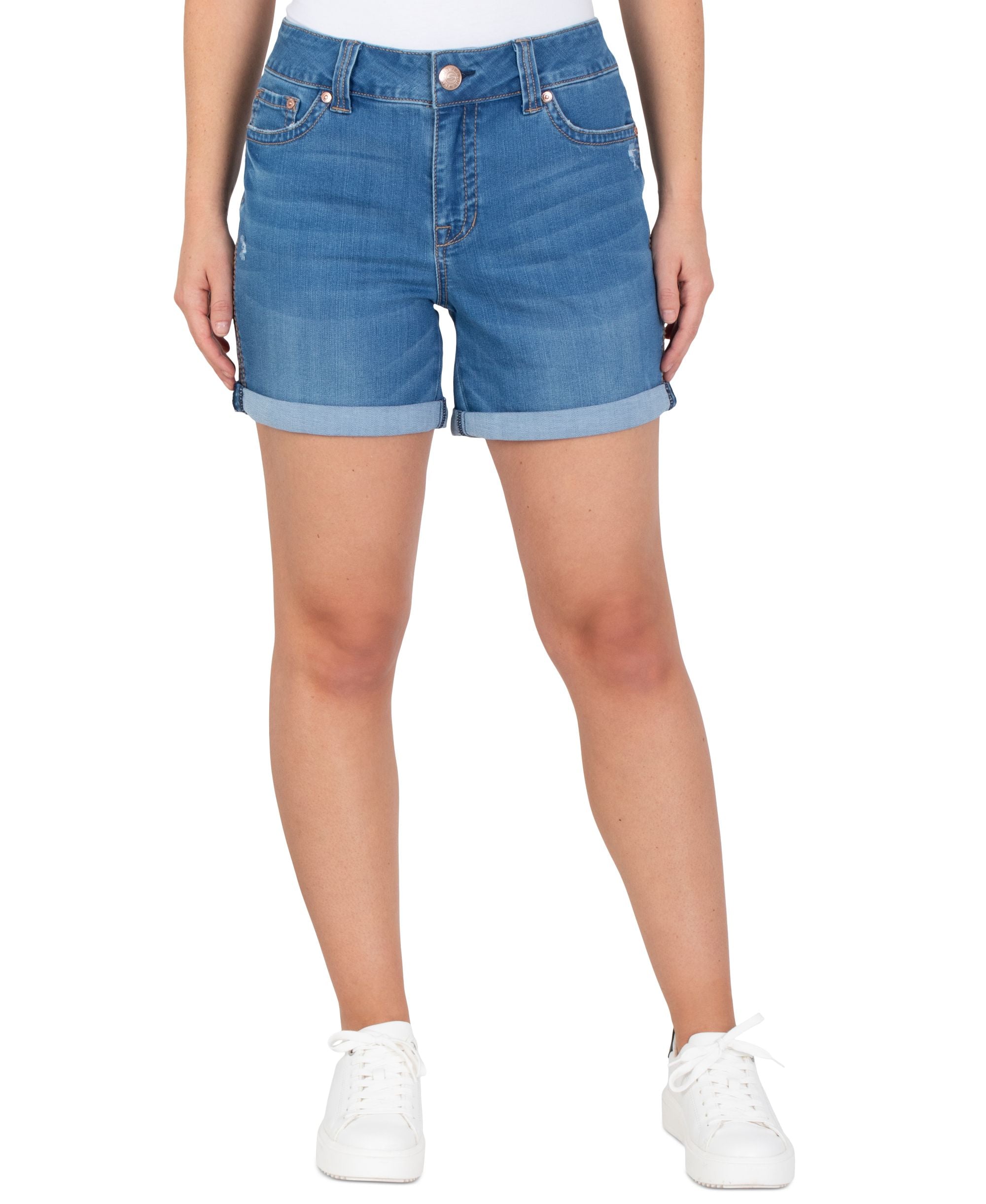 Seven7 Mid Rise Rolled Cuff Premium Shorts