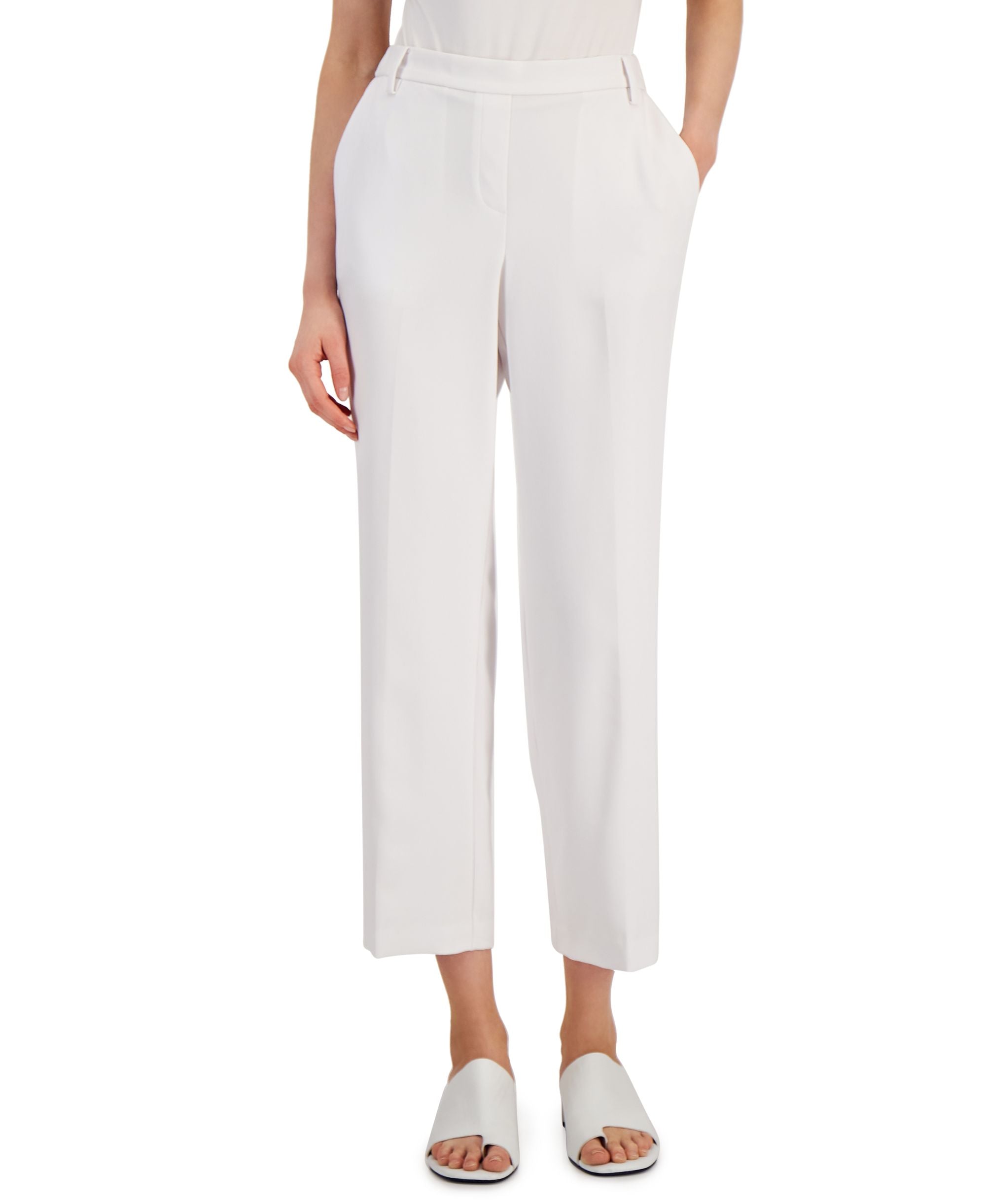 Alfani Womens Comfort-Waist Wide-Leg Signature Pants