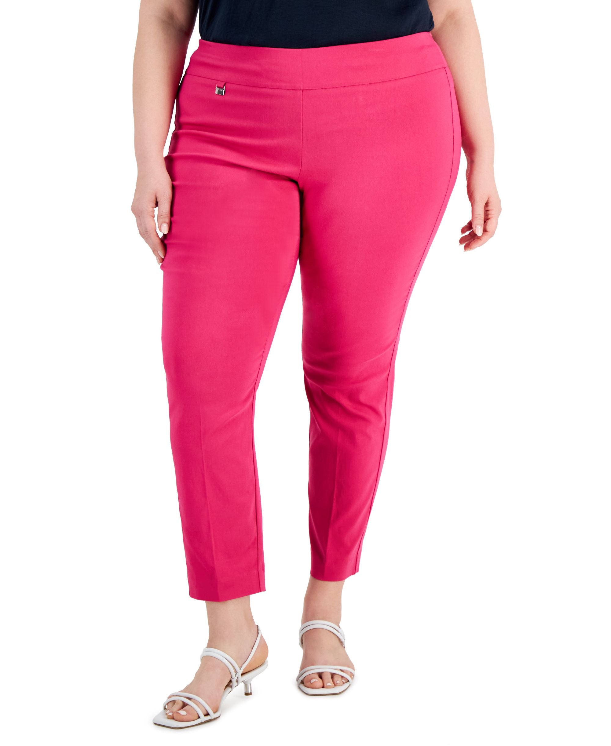 Alfani Plus Size Tummy Control Comfort-Waist Skinny-Fit Signature Pants