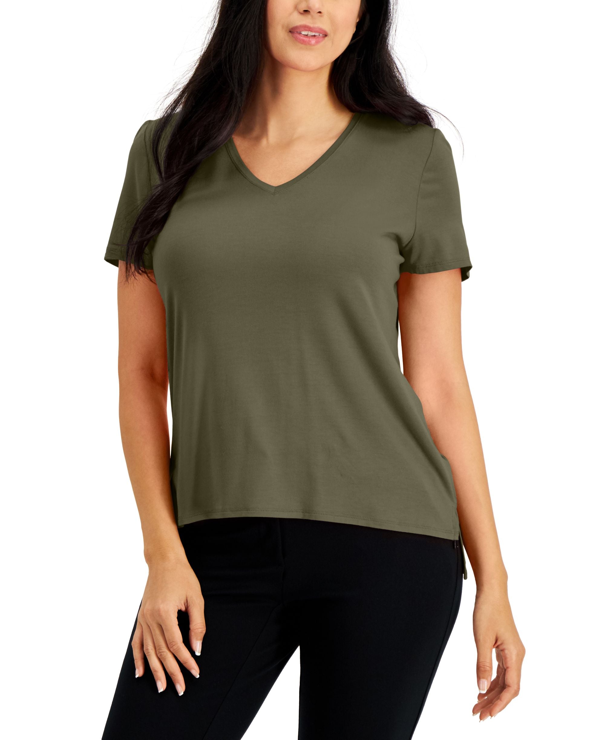 Alfani V Neck T-Modern Shirt