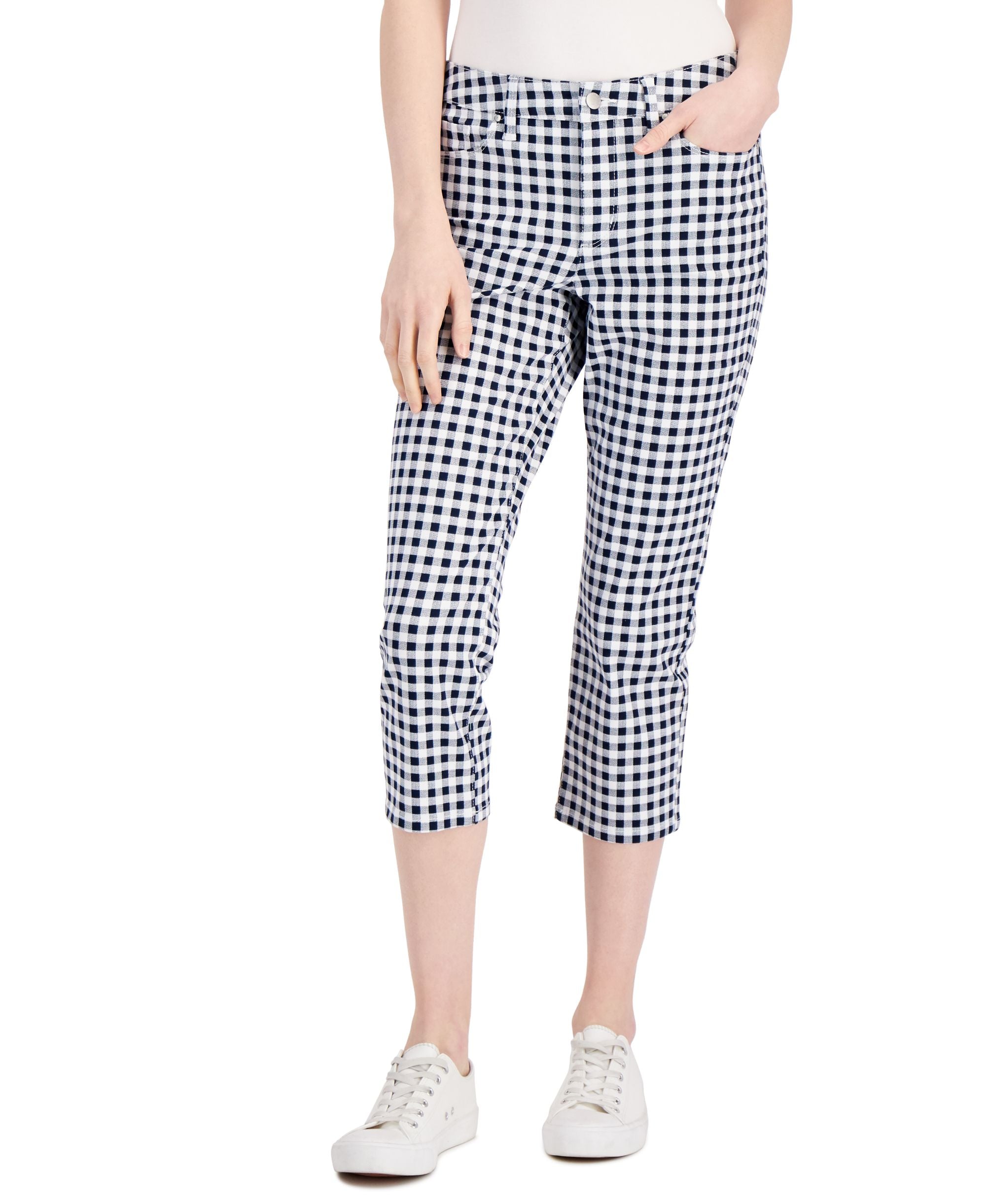Charter Club Womens Bristol Printed Tummy Control Premium Jeans
