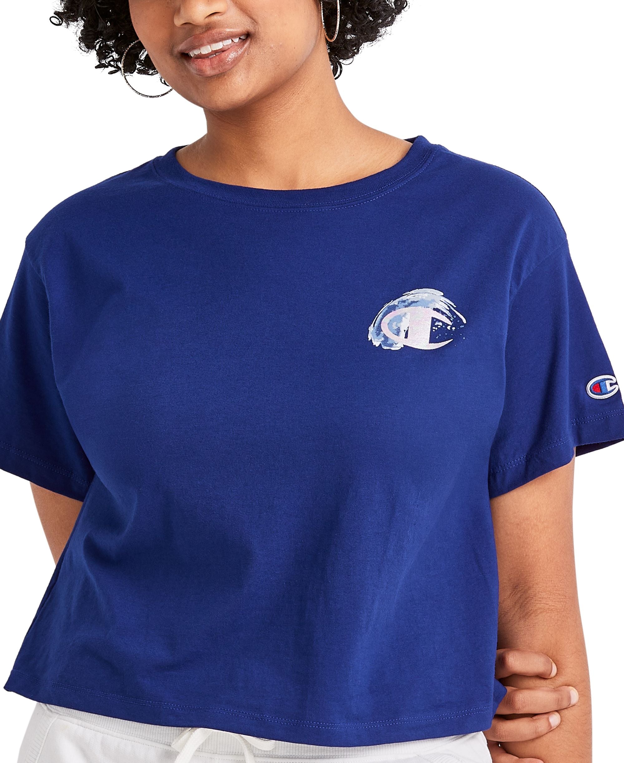 Champion Womens Cropped Logo T-Modern Shirt