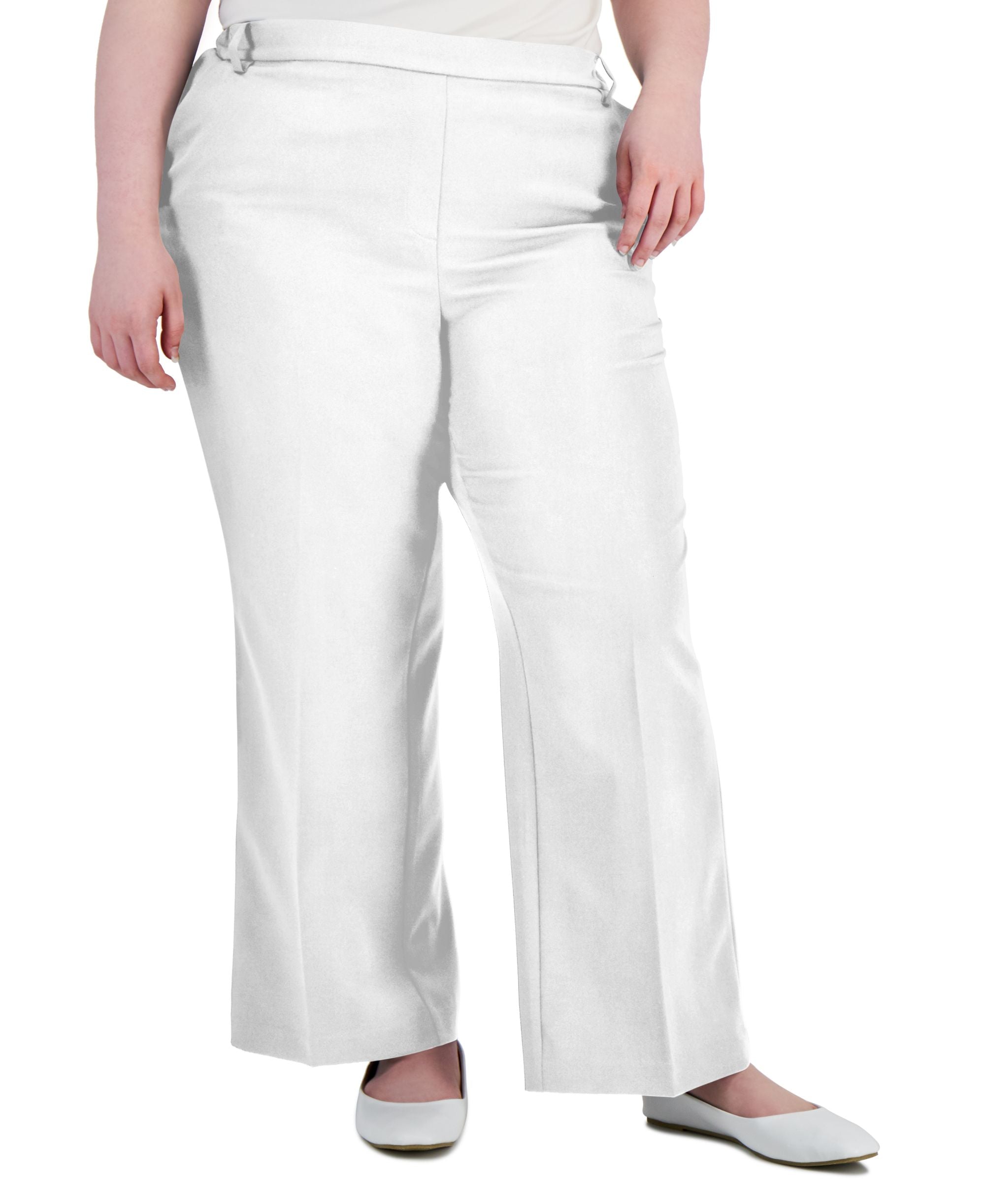 Alfani Plus Size Comfort-Waist Wide-Leg Signature Pants
