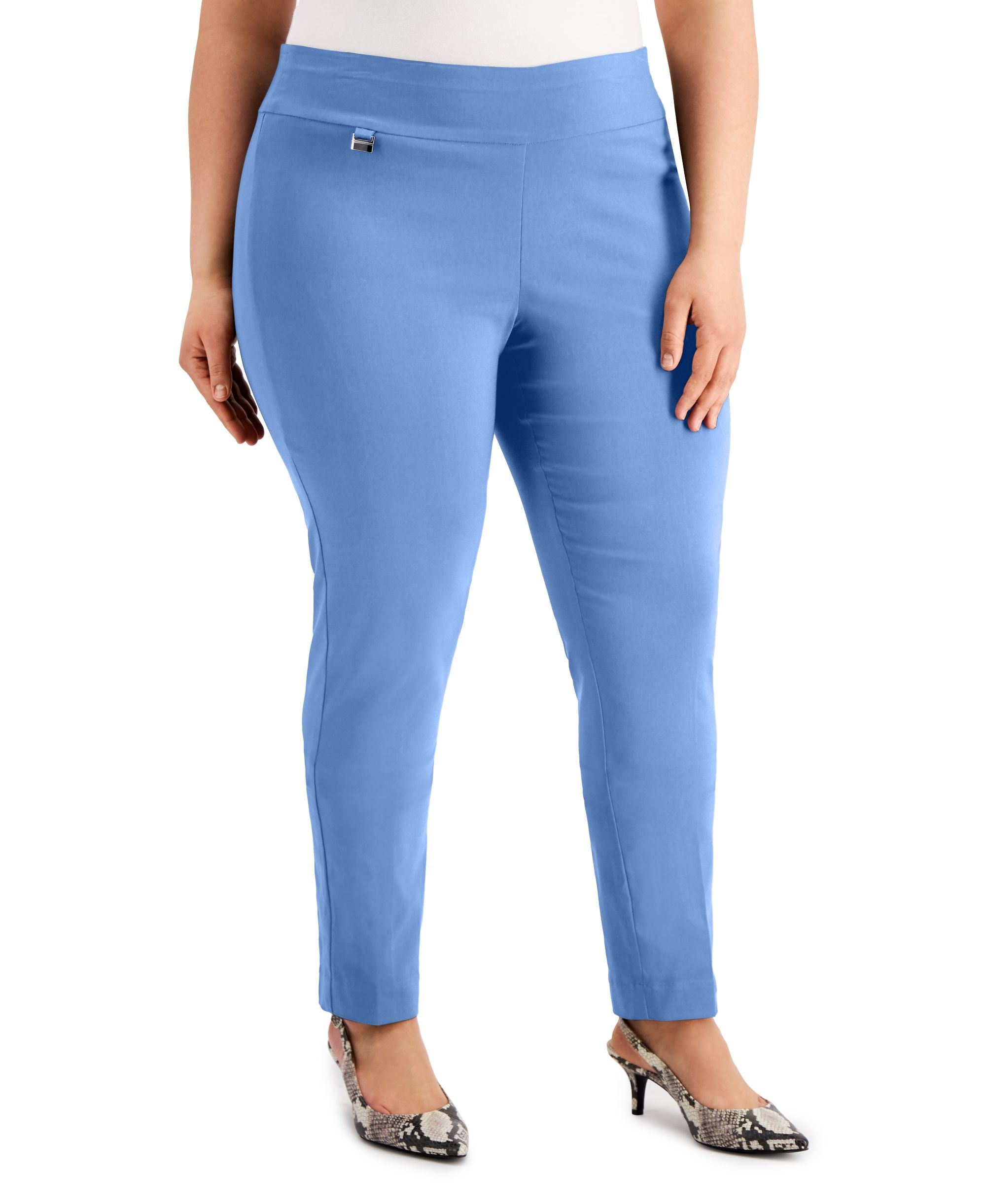Alfani Plus Size Tummy Control Comfort-Waist Skinny-Fit Signature Pants