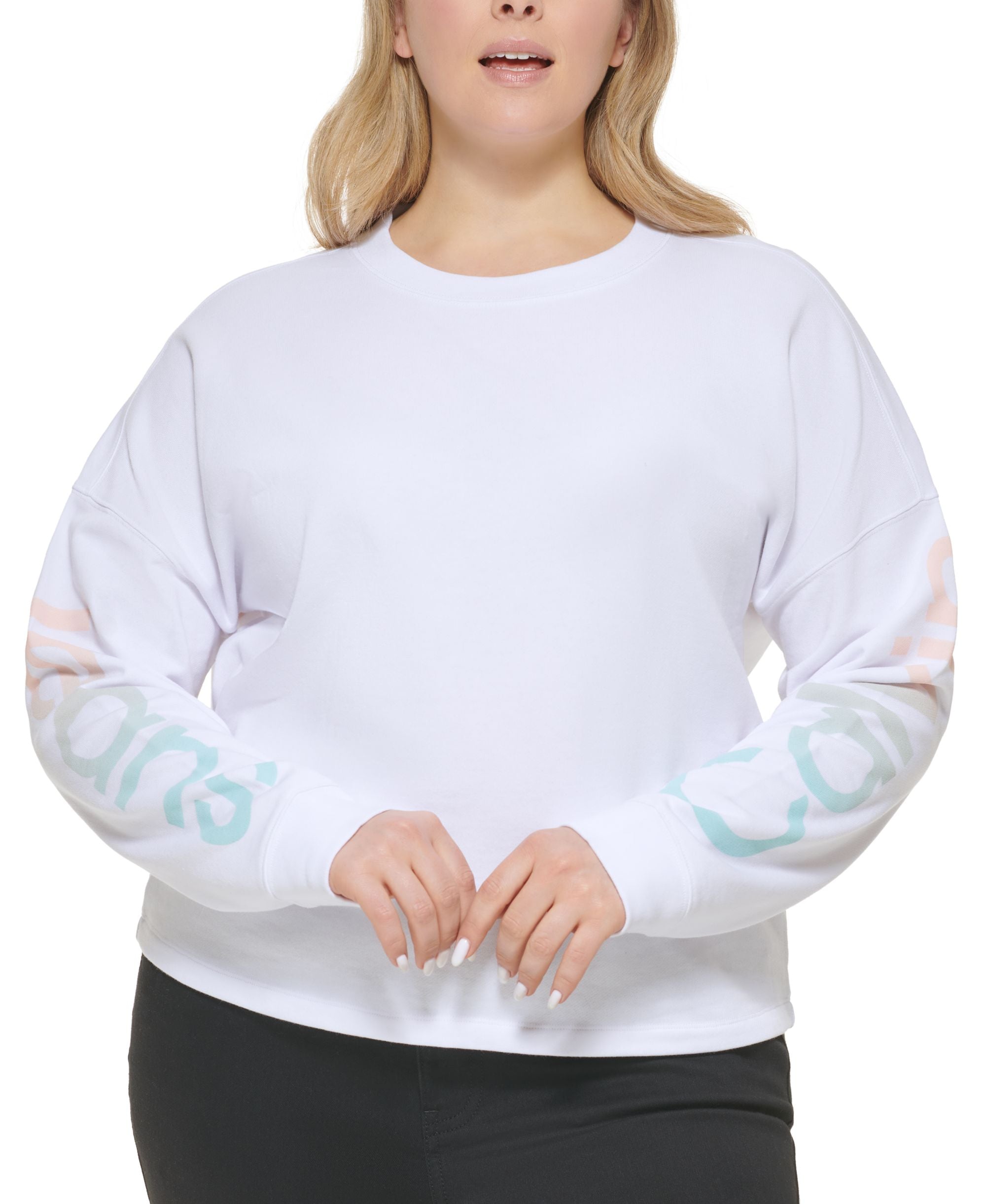 Calvin Klein Premium Jeans Modern Plus Size Ombre Traveling Logo Sweatshirt