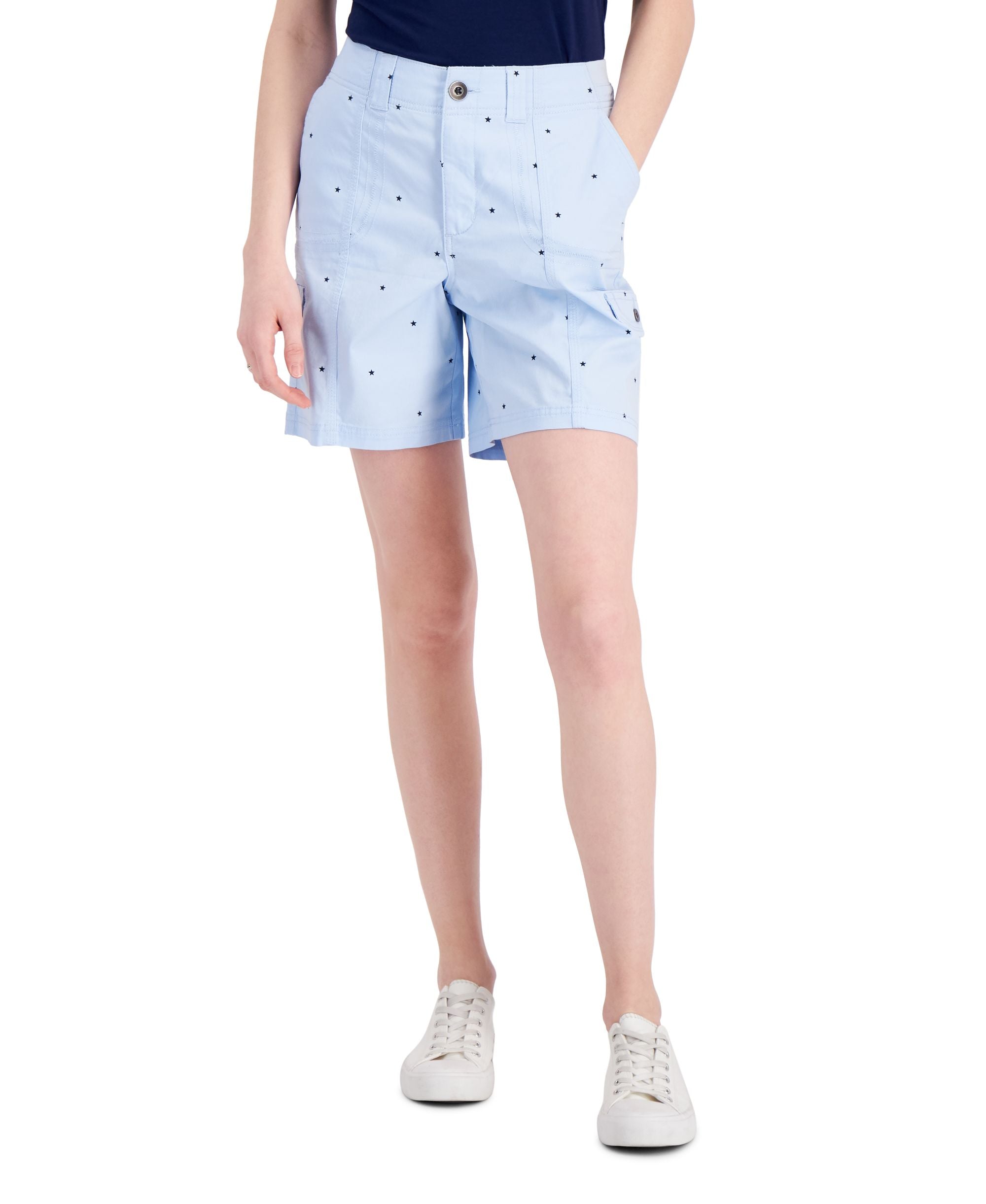Style & Co Womens Printed Cargo Premium Shorts