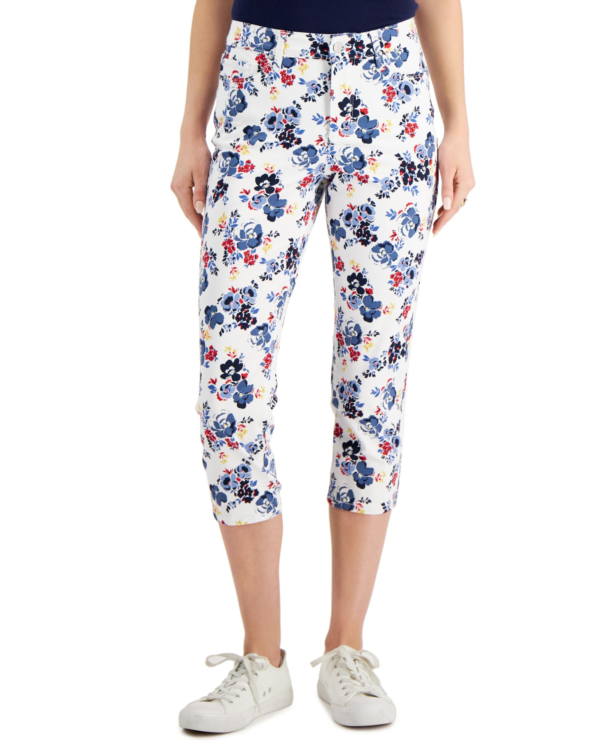 Charter Club Womens Bristol Tummy Control Capri-Length Premium Jeans