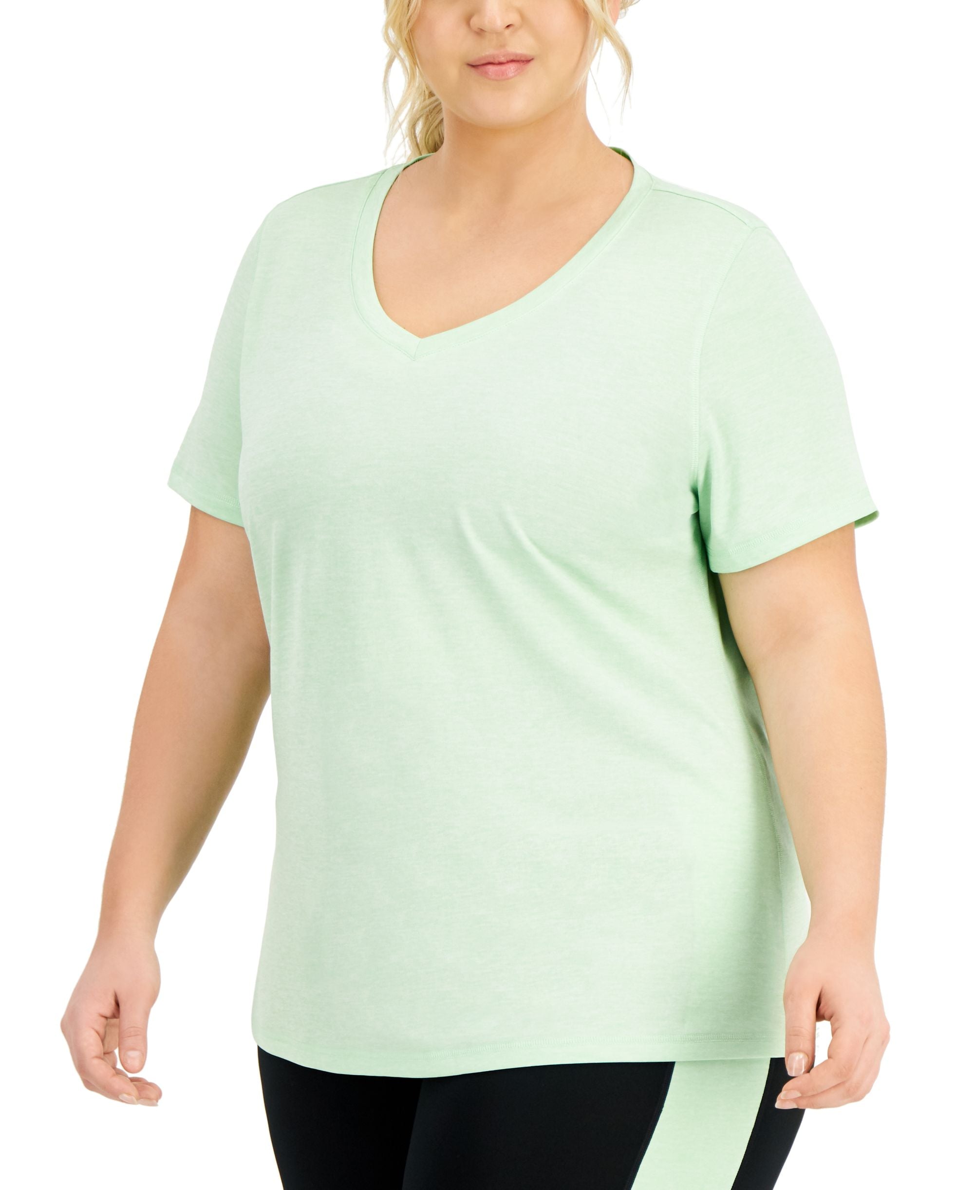 ID Ideology Womens Essentials Rapidry Heathered Performance T-Modern Shirt