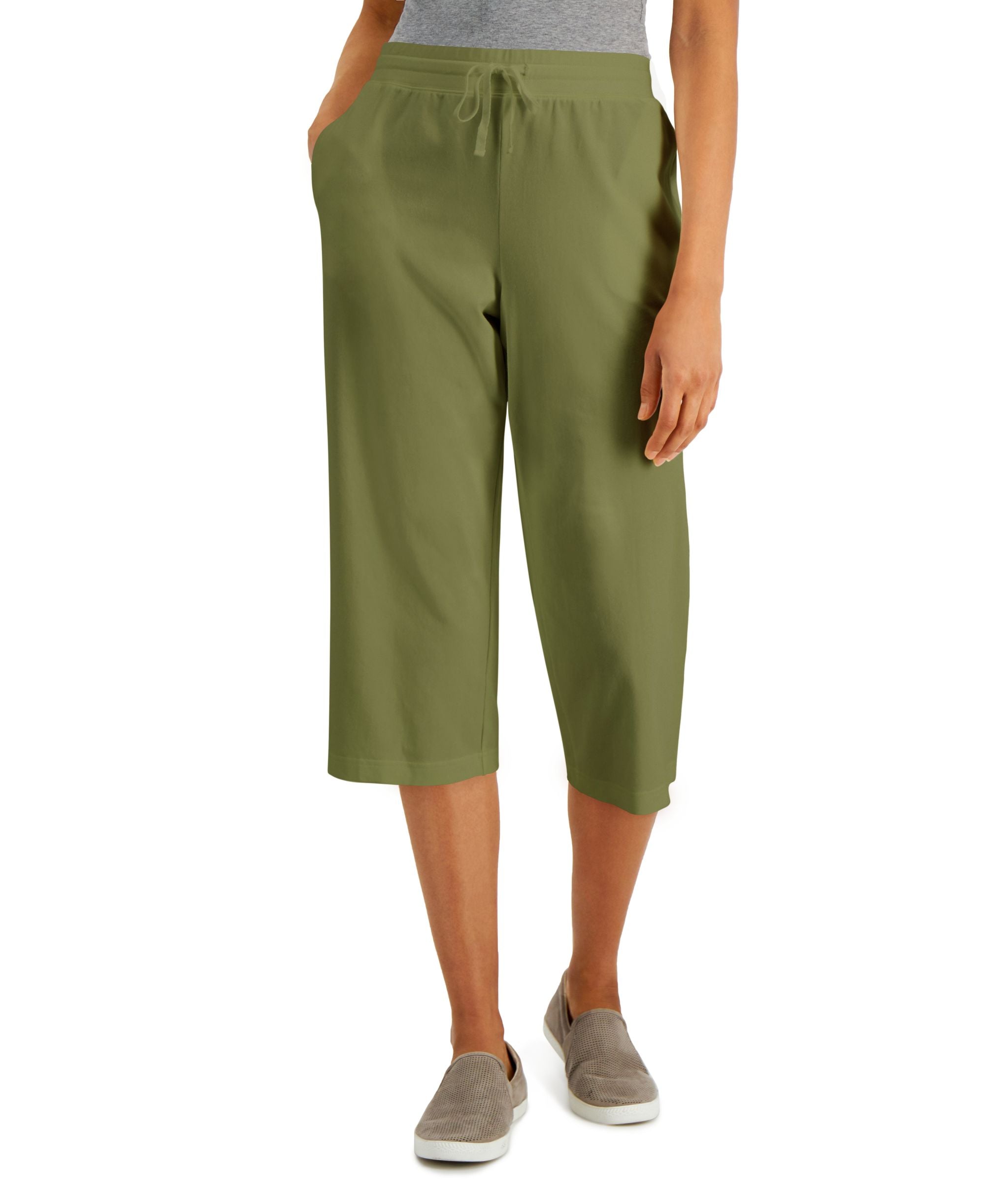 Knit Capri-Length Comfort-Waist Signature Pants