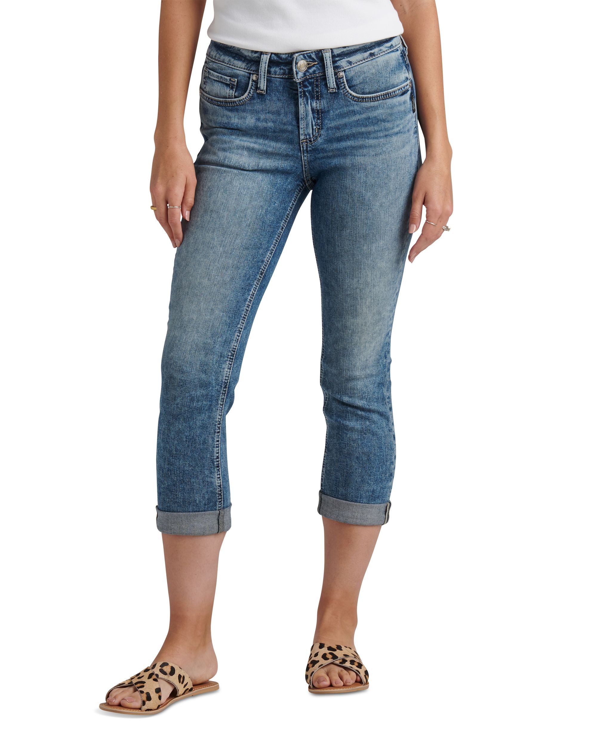 Silver Premium Jeans Co. Womens Suki Capri-Length Premium Jeans