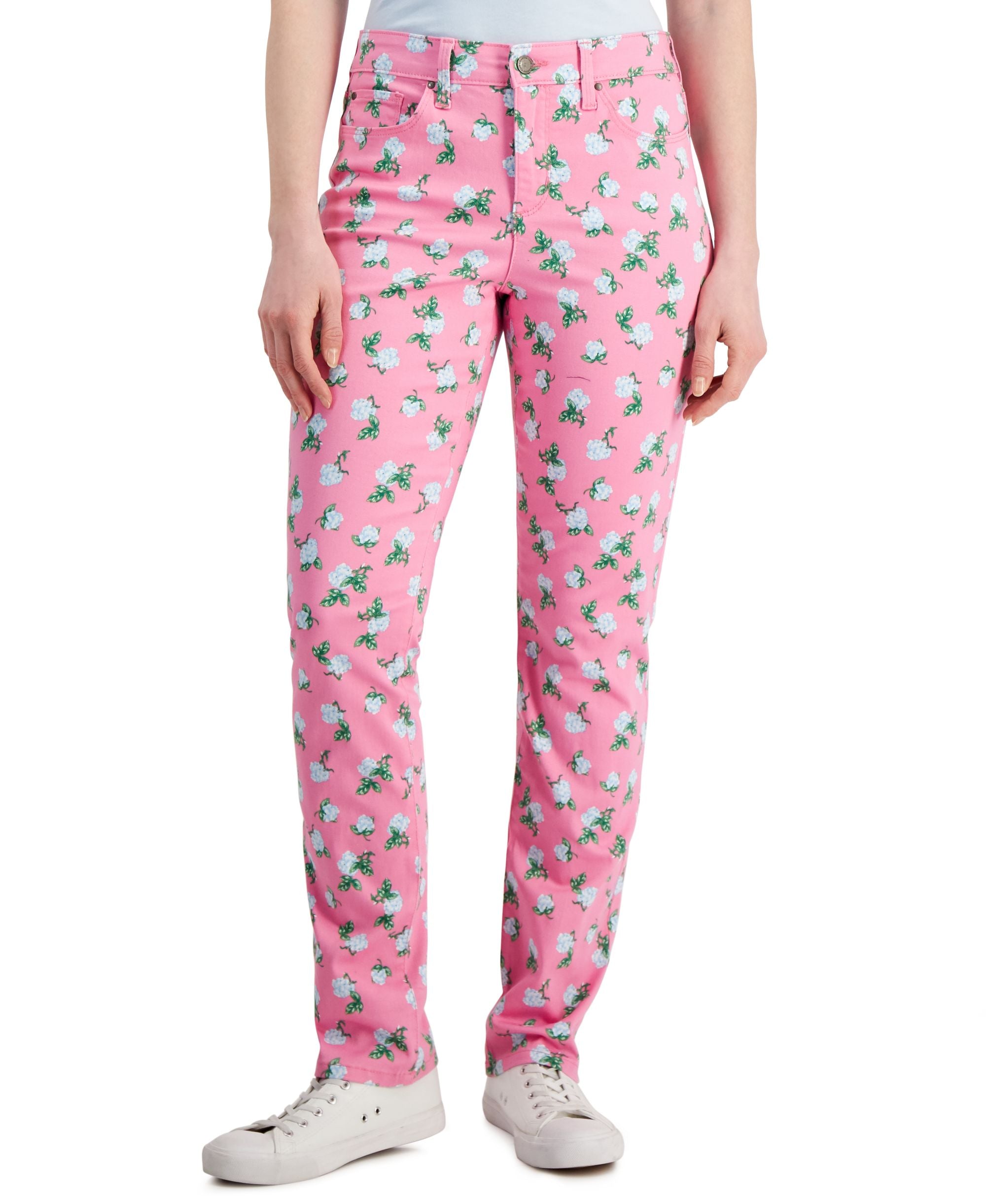 Charter Club Lexington Geo-Print Straight-Leg Premium Jeans