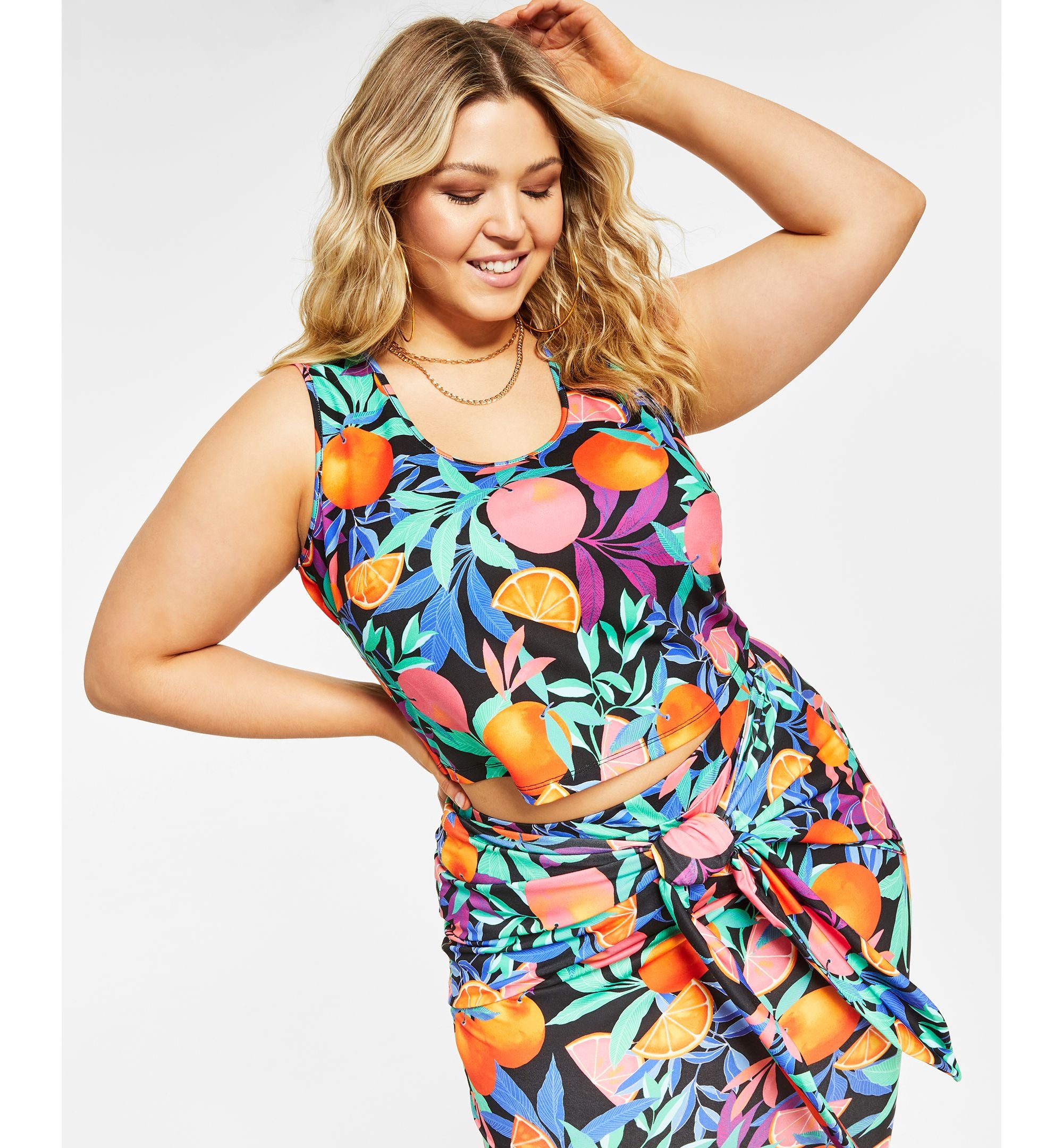 Nina Parker Modern Plus Size Printed Tank