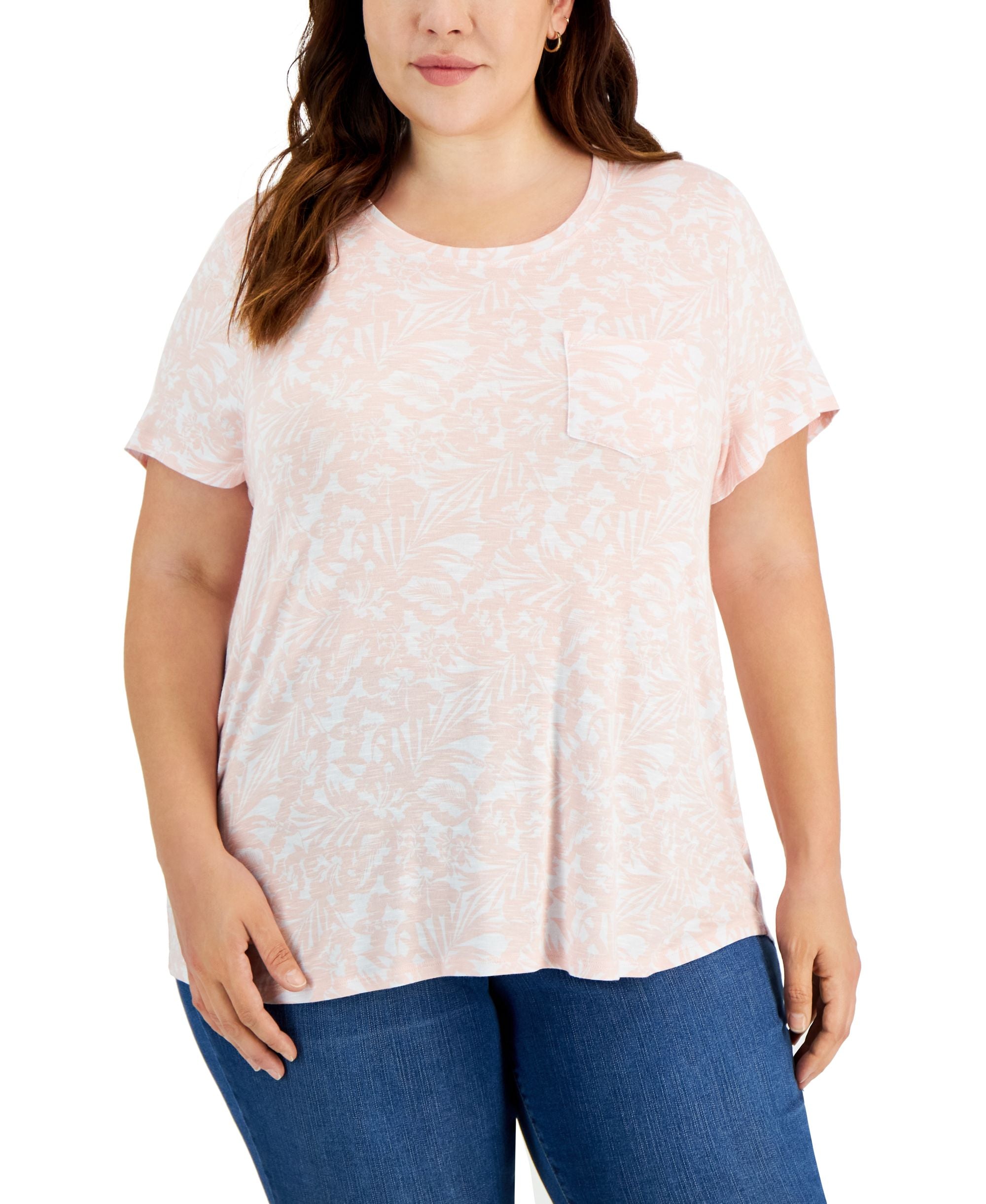 Style & Co Plus Size Draped T-Modern Shirt