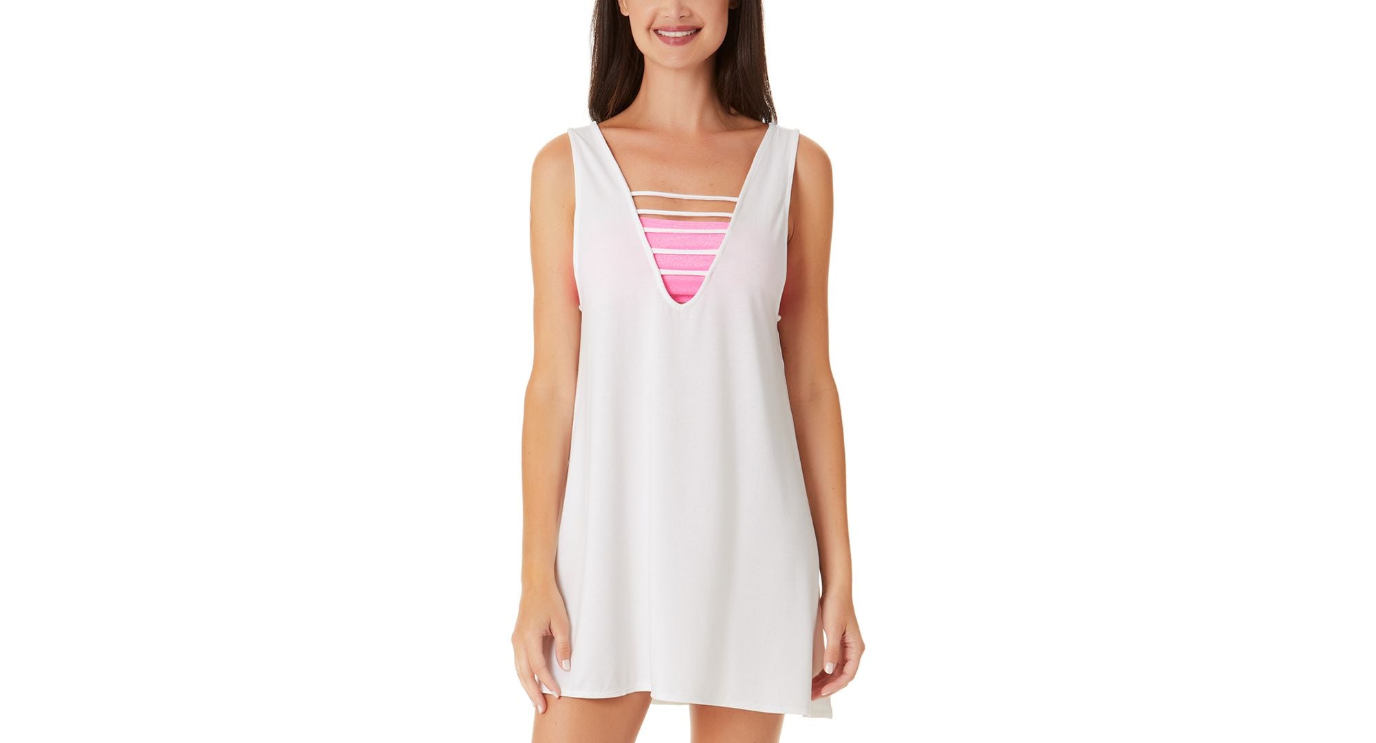Juniors' Strappy Swim Cover-Up Dress