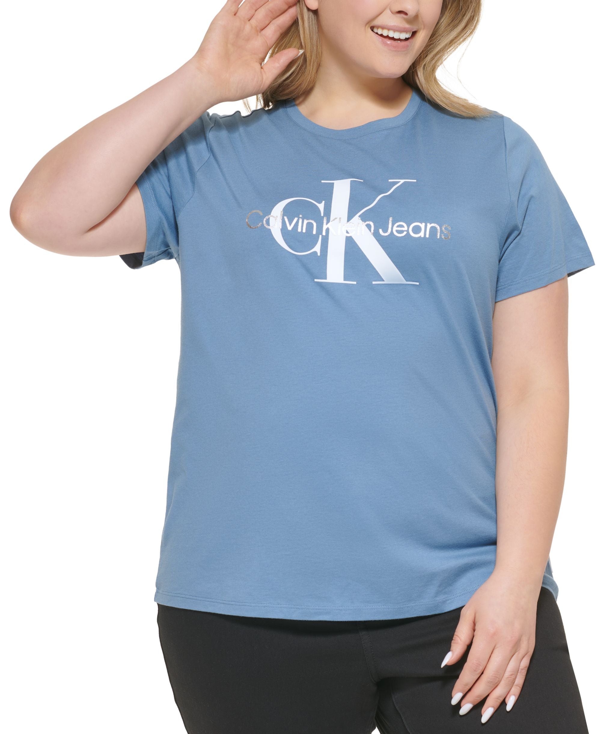 Calvin Klein Premium Jeans Modern Plus Size Foil Logo Graphic T-Modern Shirt